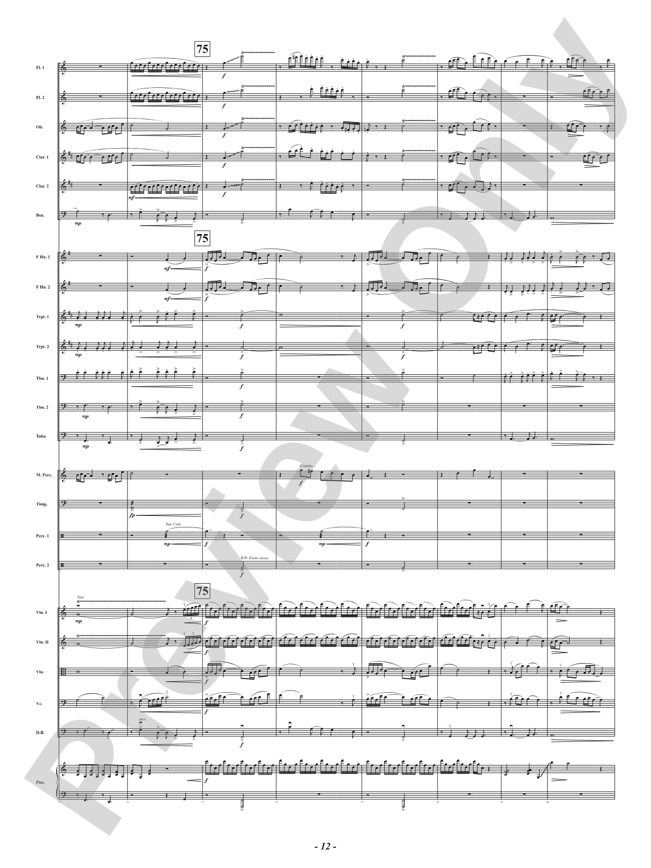 Fallingwater: Full Orchestra Conductor Score & Parts