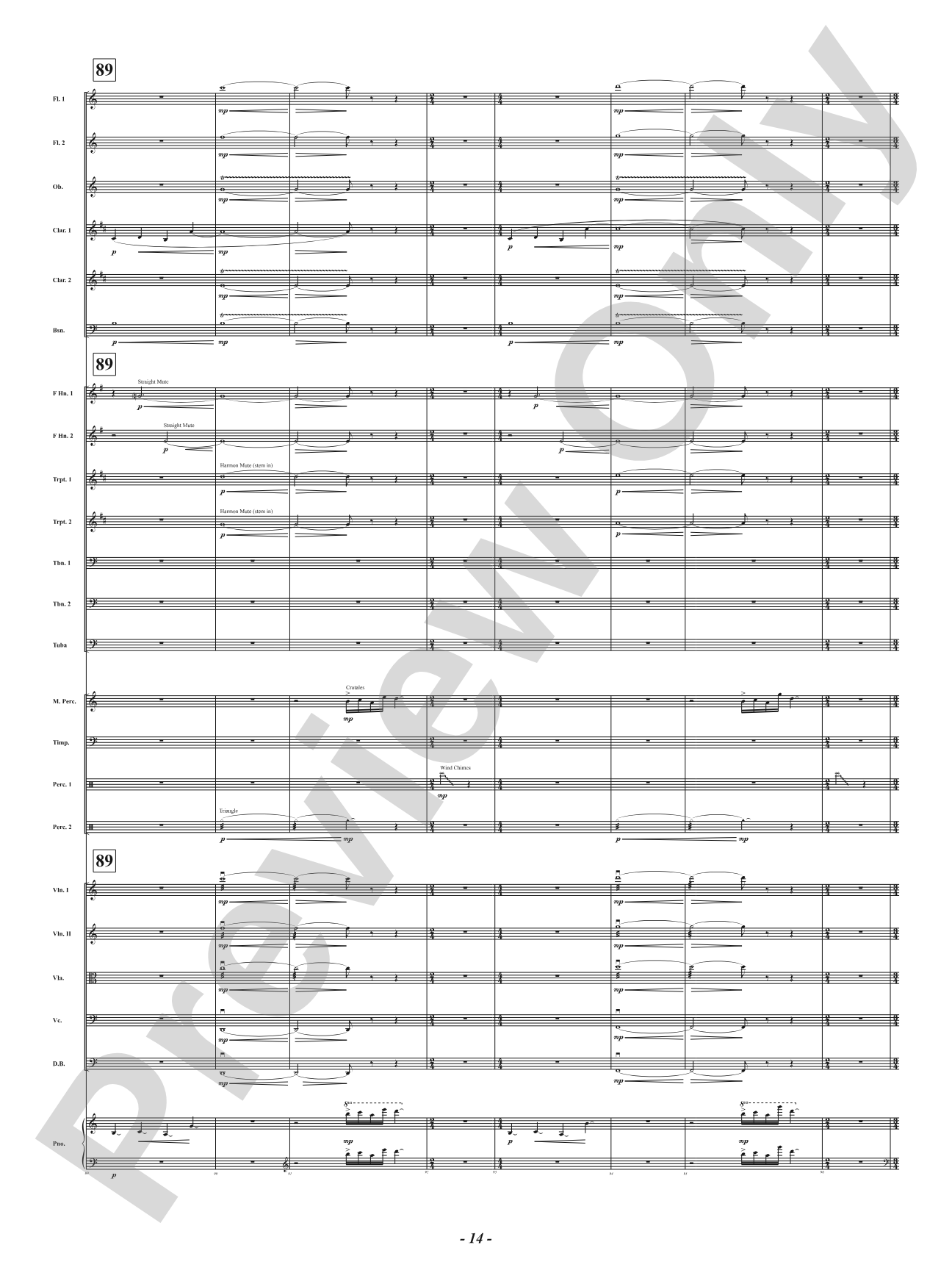 Fallingwater: Full Orchestra Conductor Score & Parts