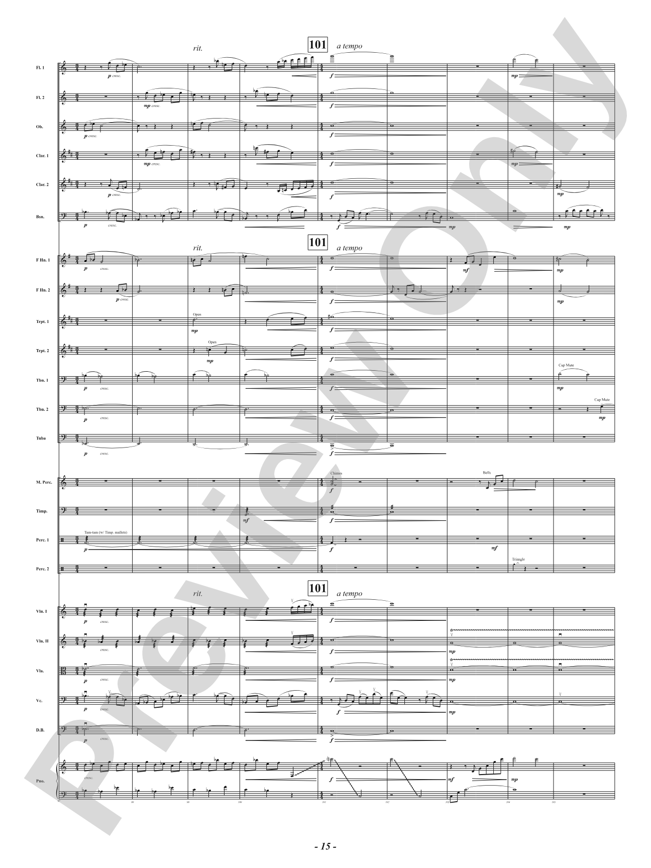 Fallingwater: Full Orchestra Conductor Score & Parts