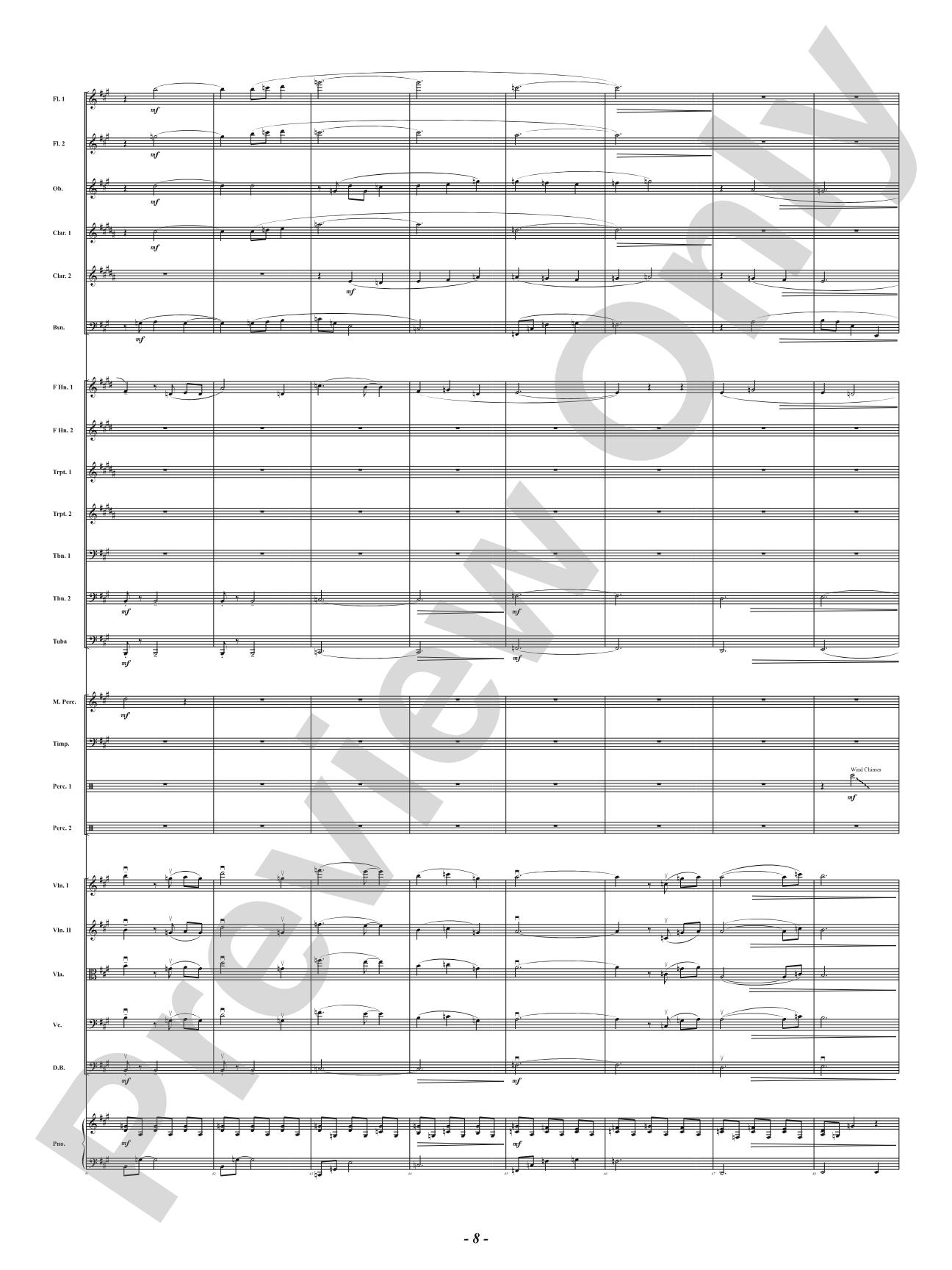 Fallingwater: Full Orchestra Conductor Score & Parts