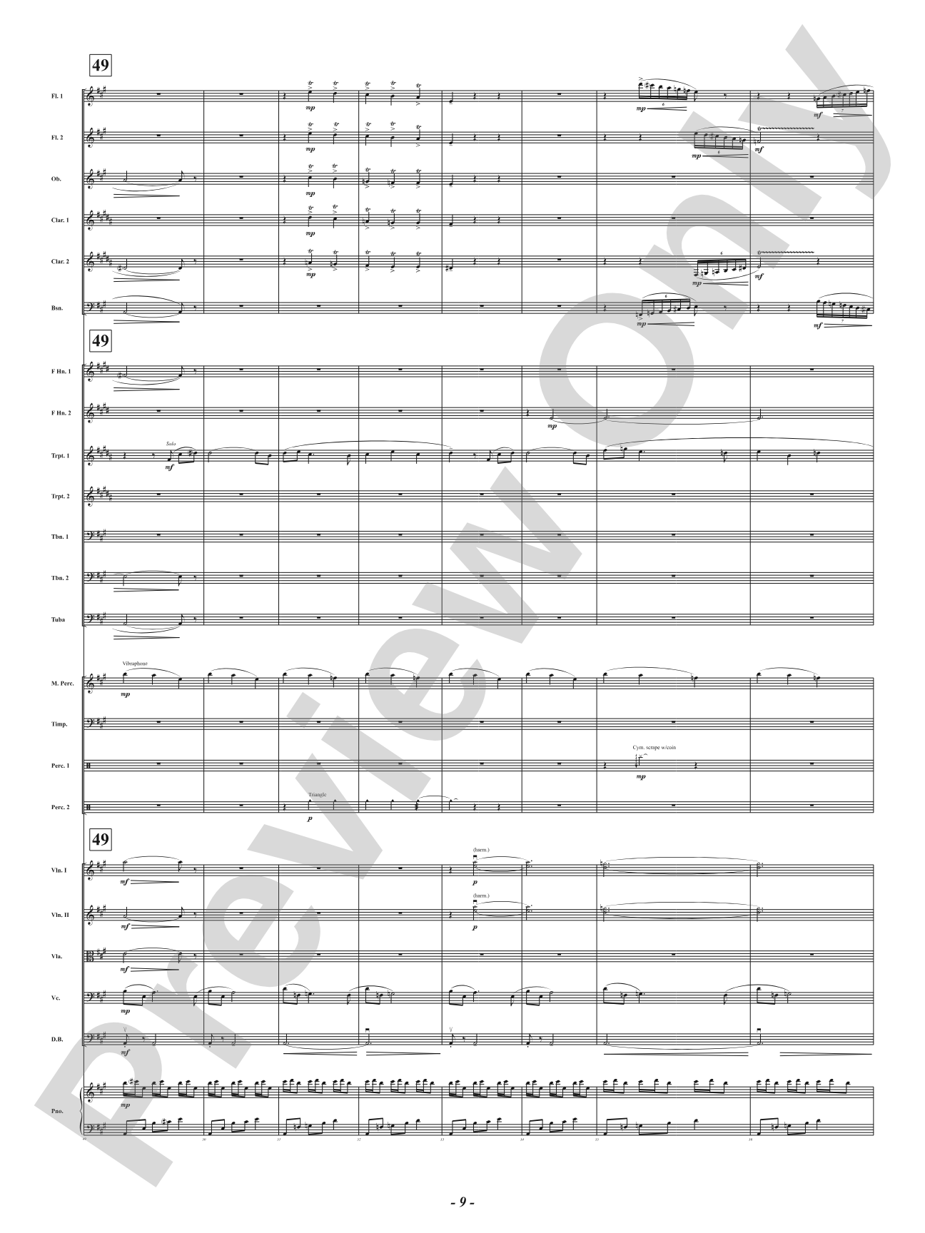 Fallingwater: Full Orchestra Conductor Score & Parts