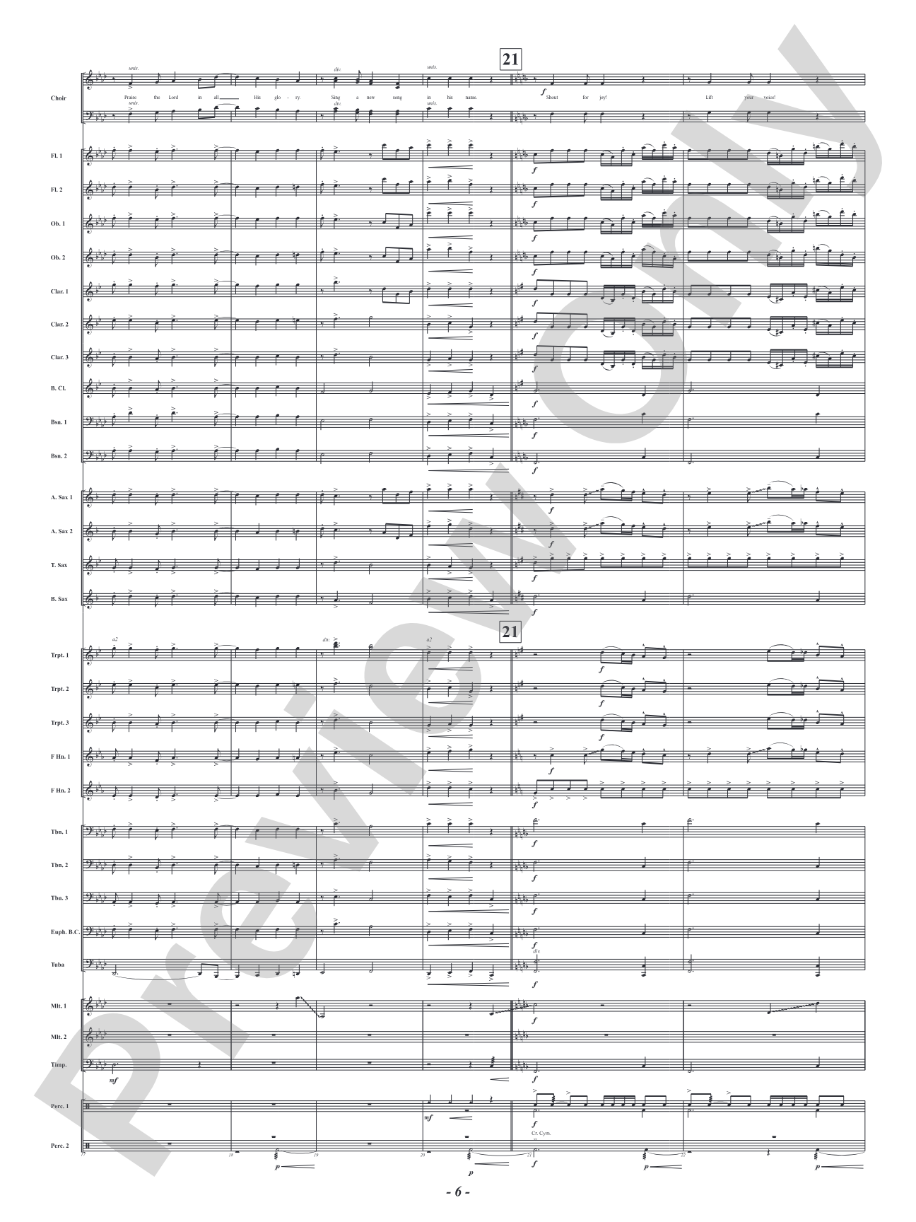 Shout for Joy - For Concert Band and Choir: Concert Band Conductor Score & Parts