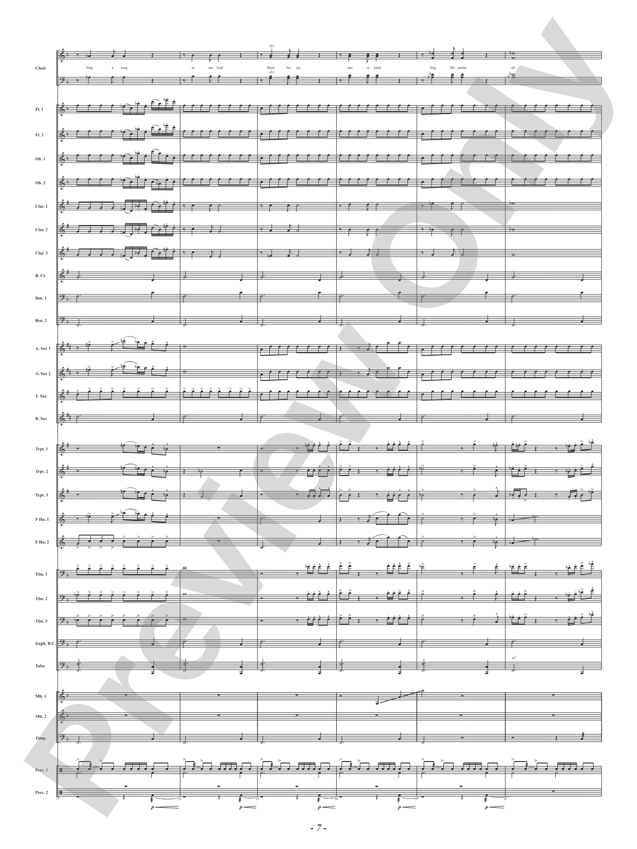 Shout for Joy - For Concert Band and Choir: Concert Band Conductor Score & Parts
