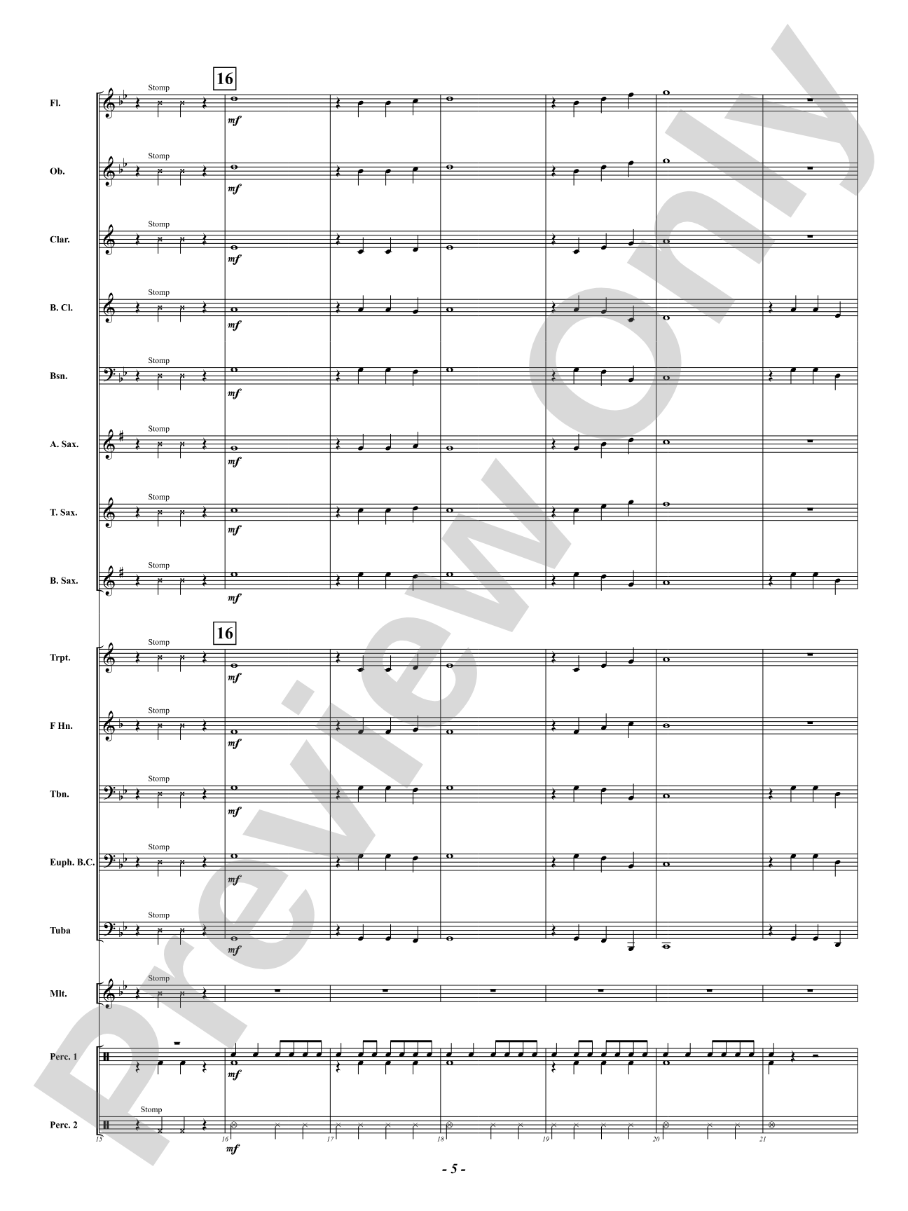 So Low: Concert Band Conductor Score & Parts