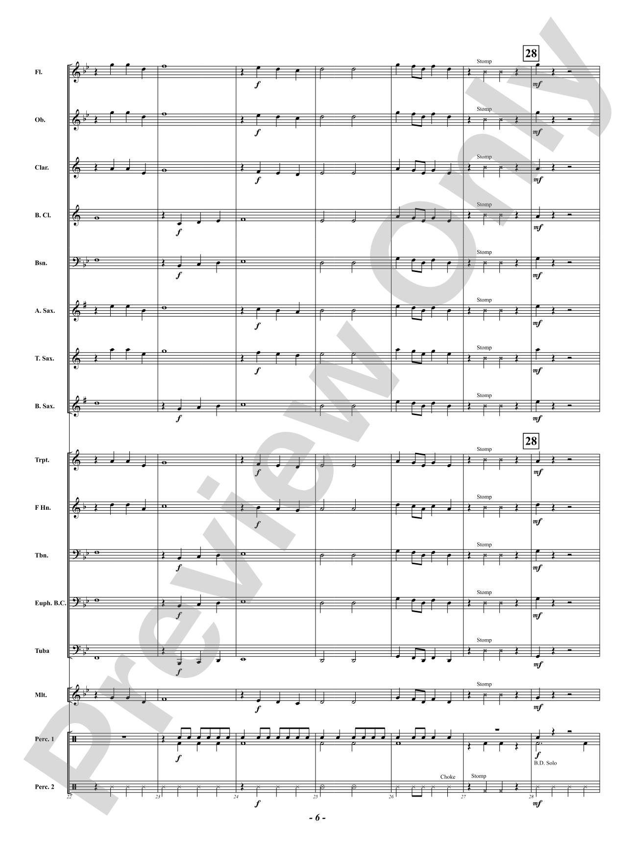 So Low: Concert Band Conductor Score & Parts