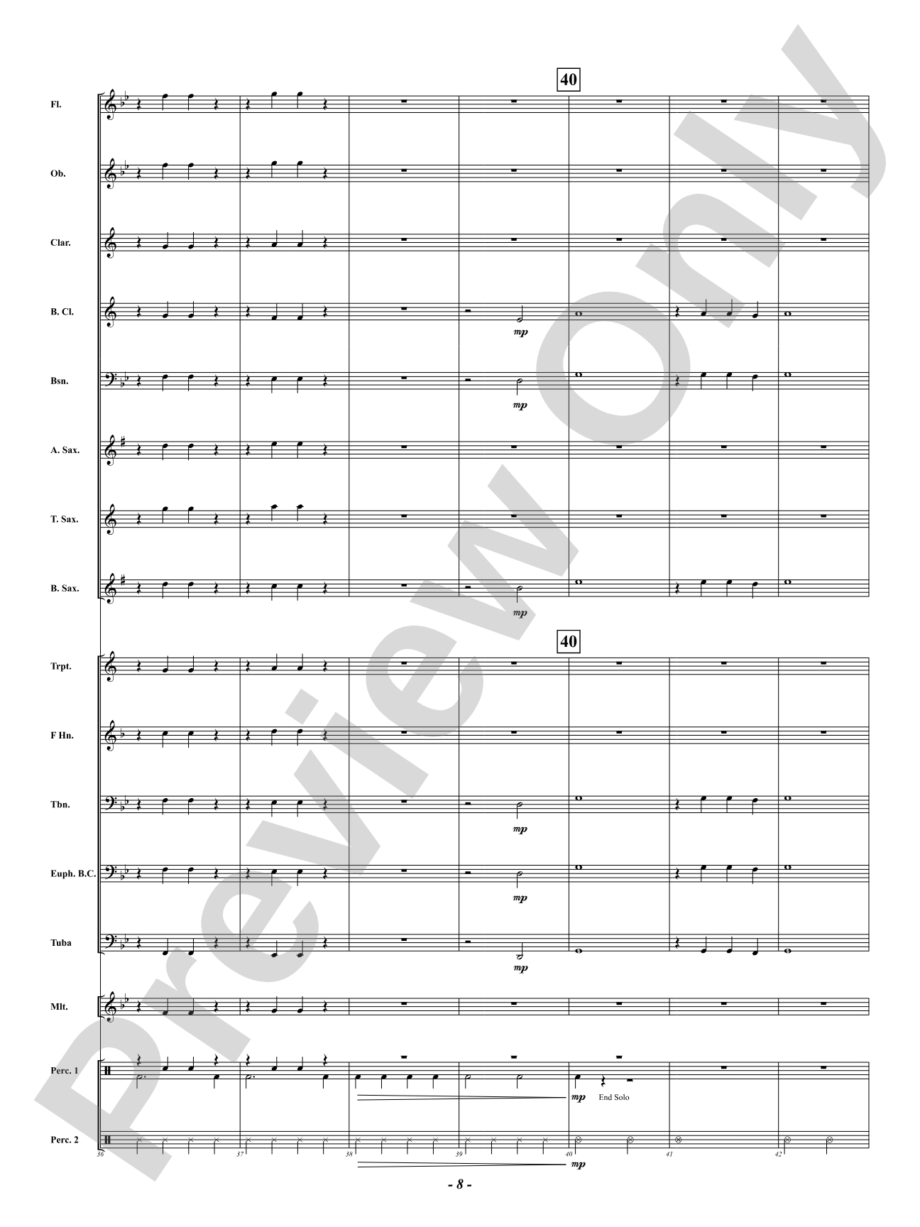 So Low: Concert Band Conductor Score & Parts