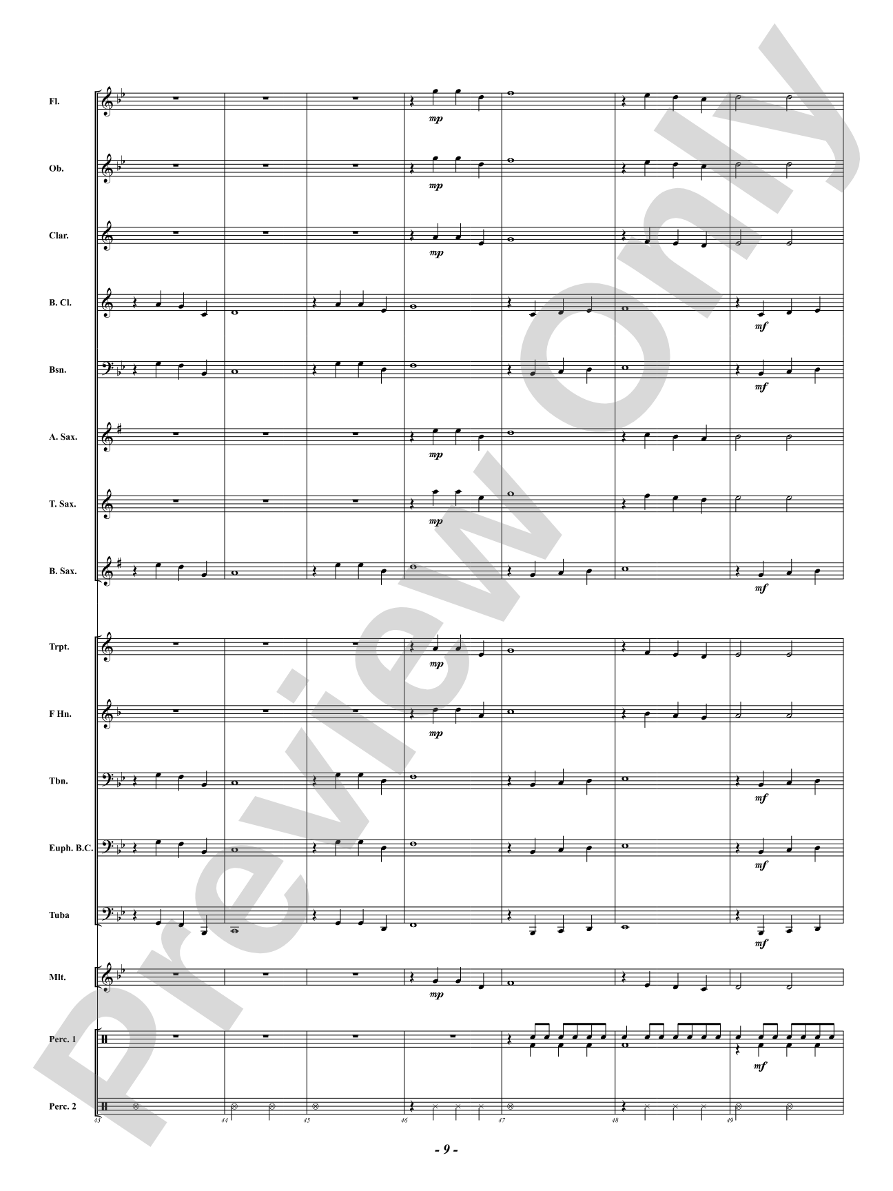 So Low: Concert Band Conductor Score & Parts