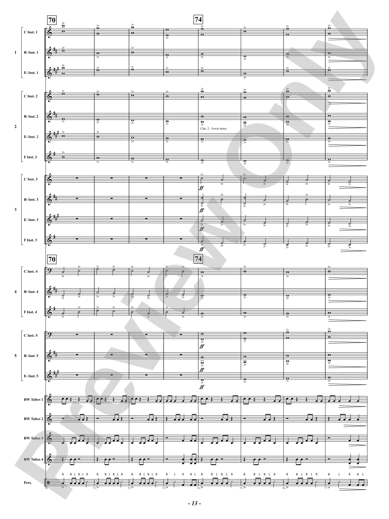Canon in Boombucket Major: Flexible Concert Band Conductor Score & Parts