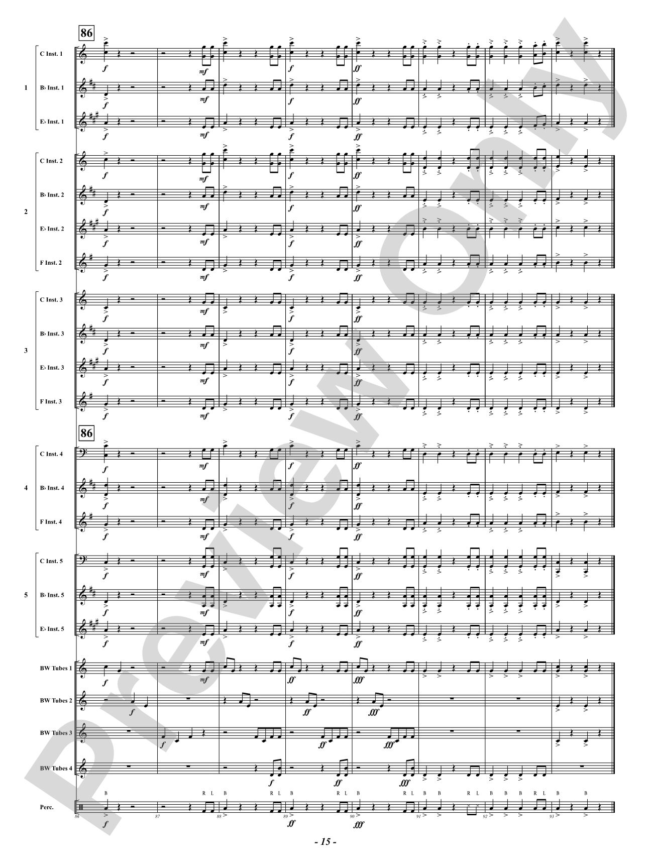 Canon in Boombucket Major: Flexible Concert Band Conductor Score & Parts