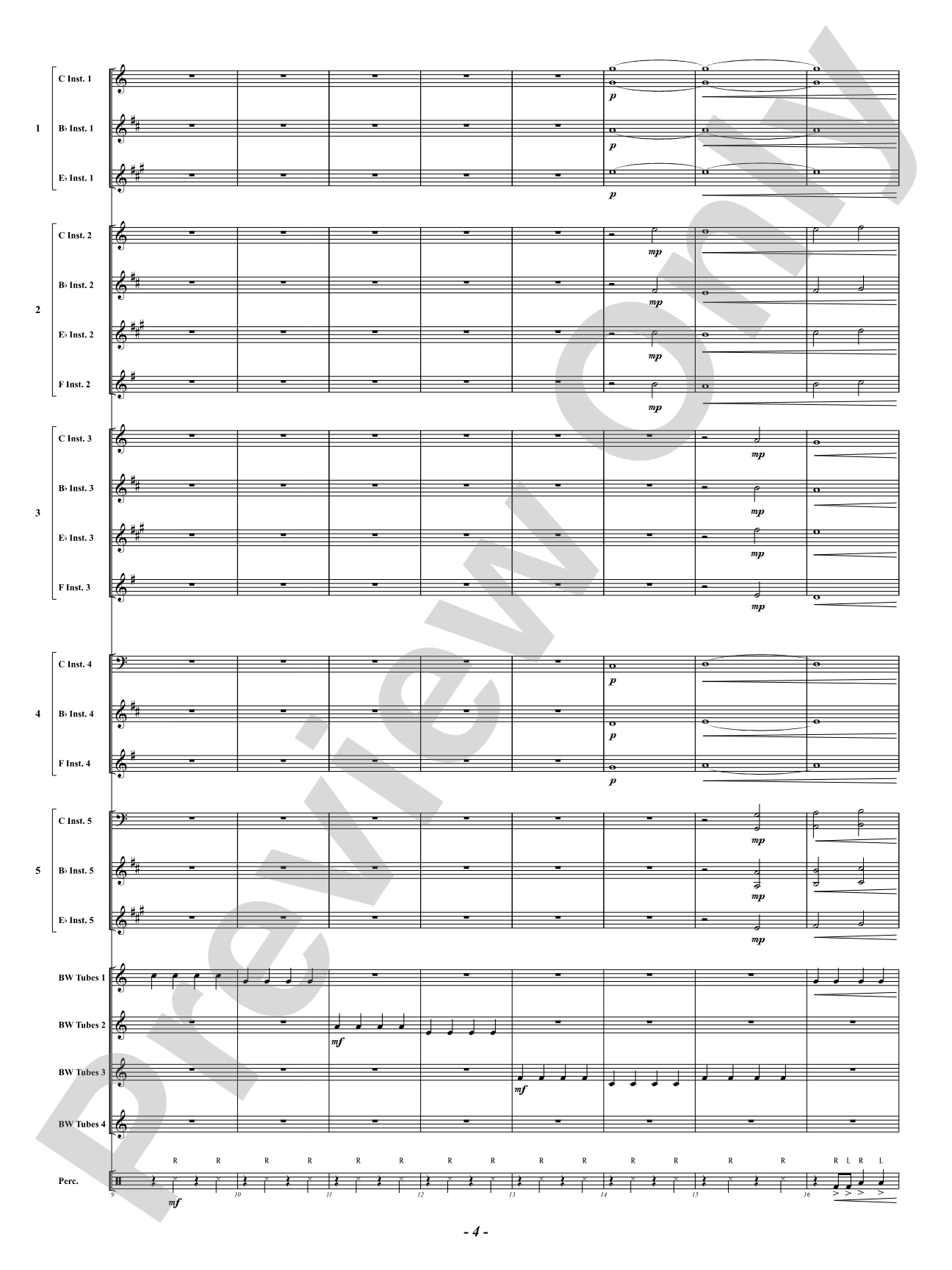Canon in Boombucket Major: Flexible Concert Band Conductor Score & Parts