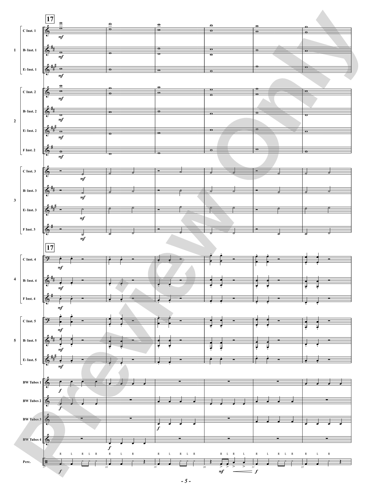 Canon in Boombucket Major: Flexible Concert Band Conductor Score & Parts