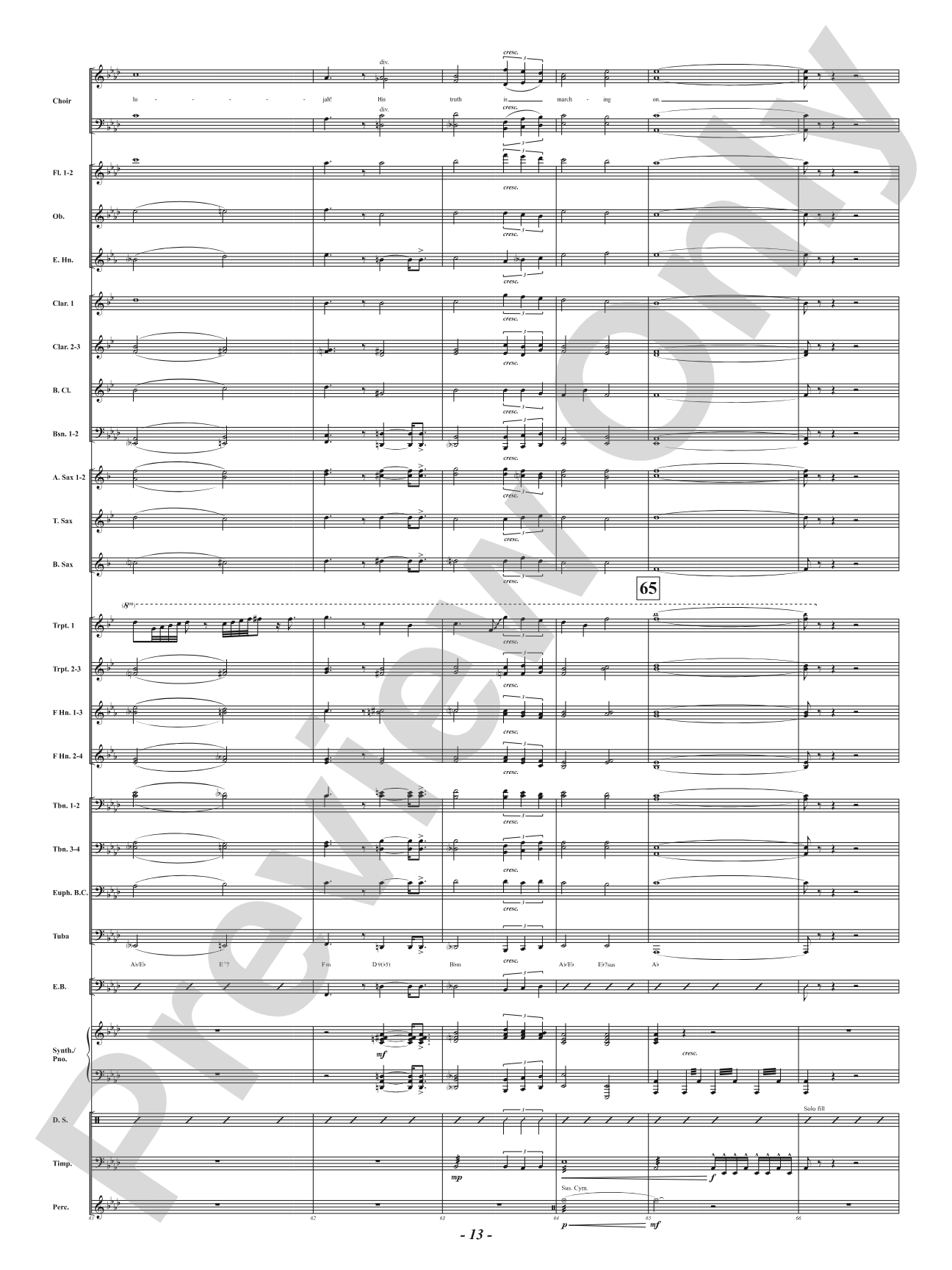 Battle Hymn of the Republic: Concert Band Conductor Score & Parts