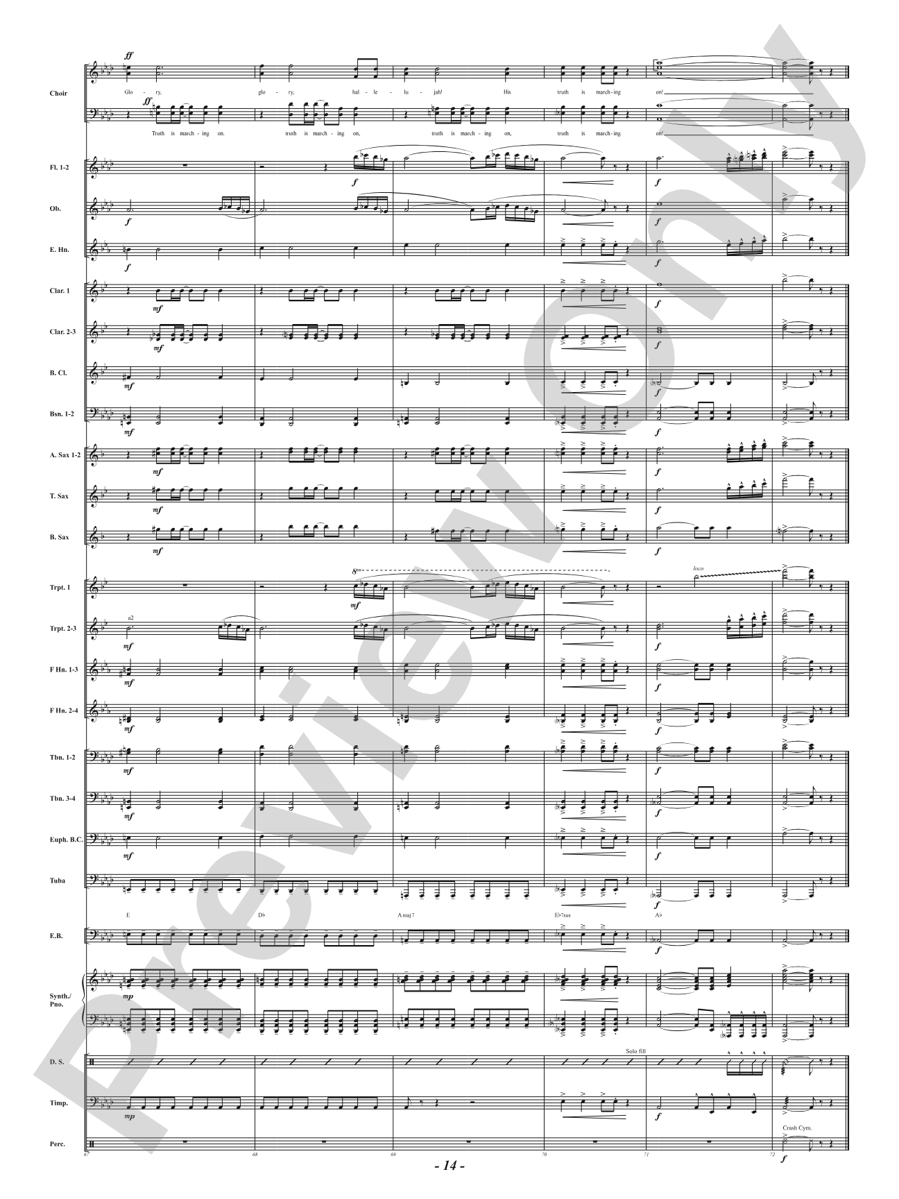 Battle Hymn of the Republic: Concert Band Conductor Score & Parts