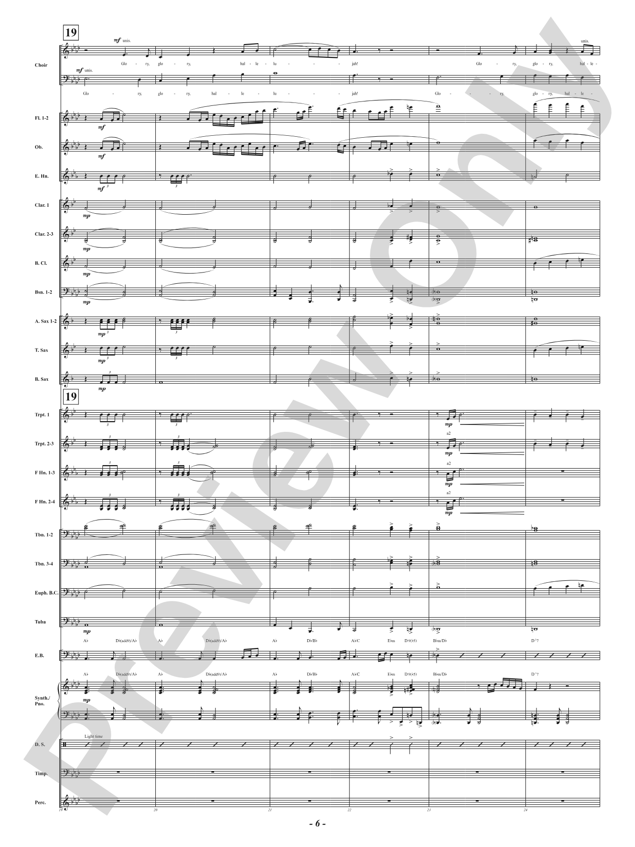 Battle Hymn of the Republic: Concert Band Conductor Score & Parts
