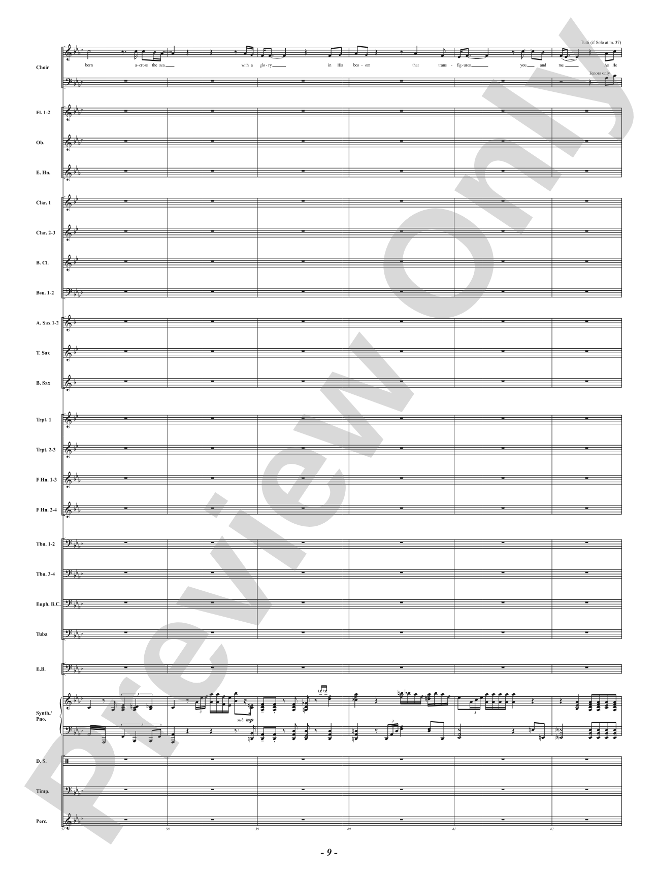 Battle Hymn of the Republic: Concert Band Conductor Score & Parts