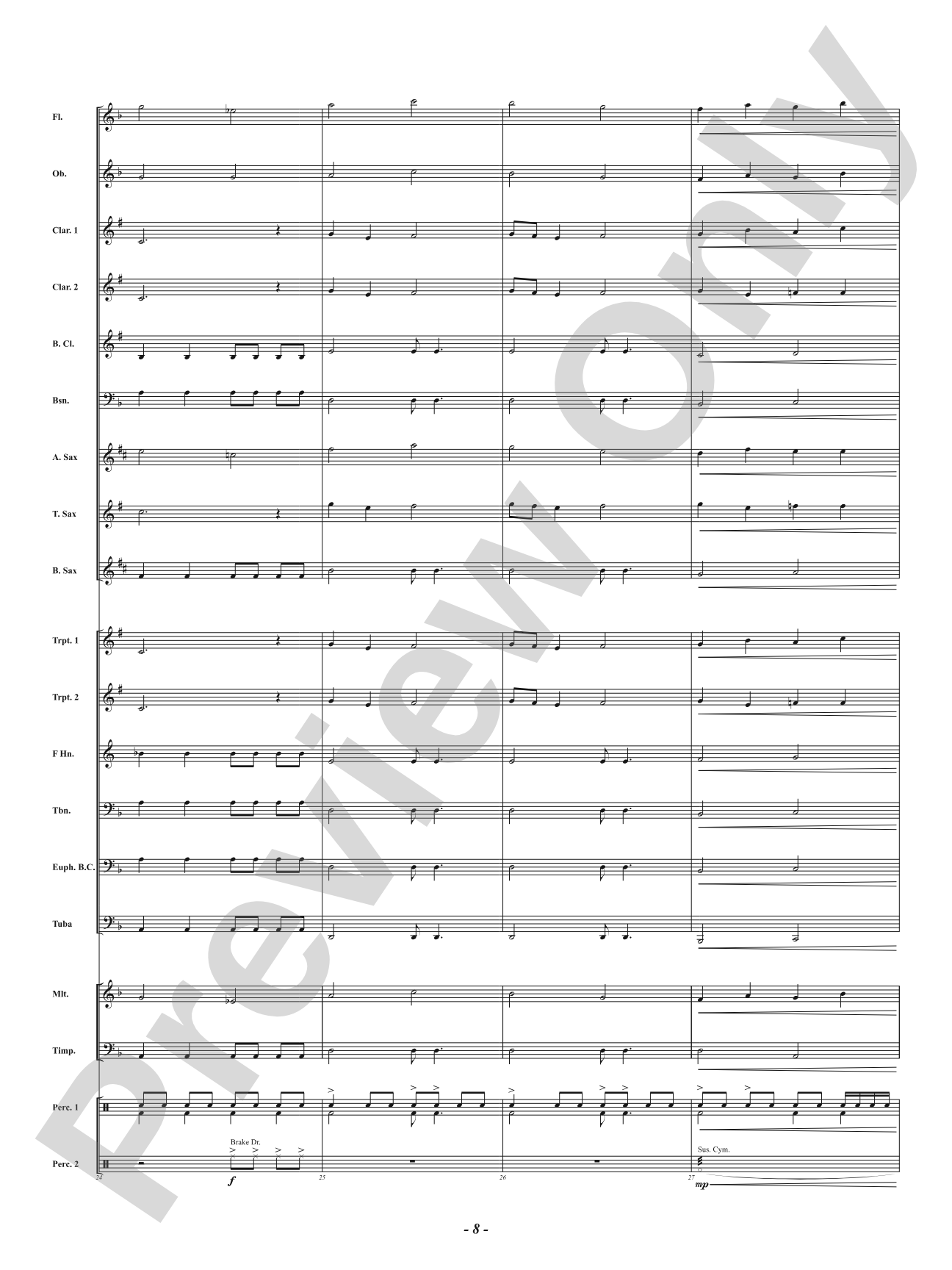 Battle Volcano: Concert Band Conductor Score & Parts