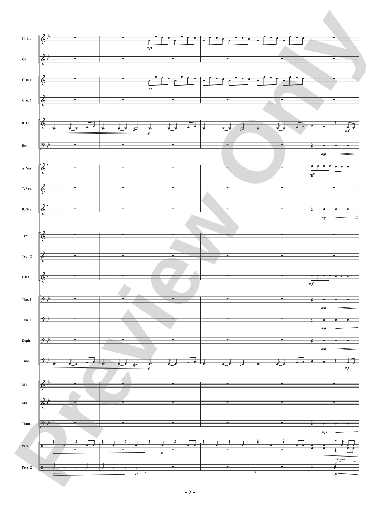 ELF-CON FIVE - All Is Calm: Concert Band Conductor Score & Parts