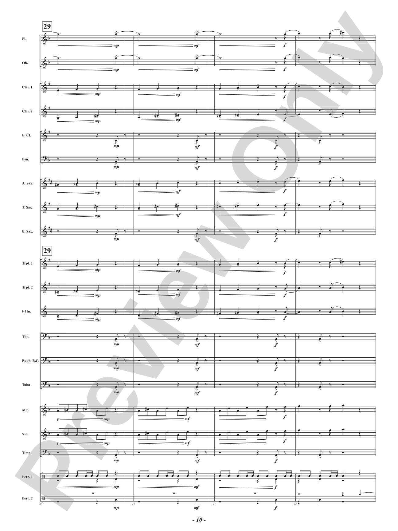 Dance of the Sugar Plum Fairy - For Keyboard Percussion and Band: Concert Band Conductor Score & Parts