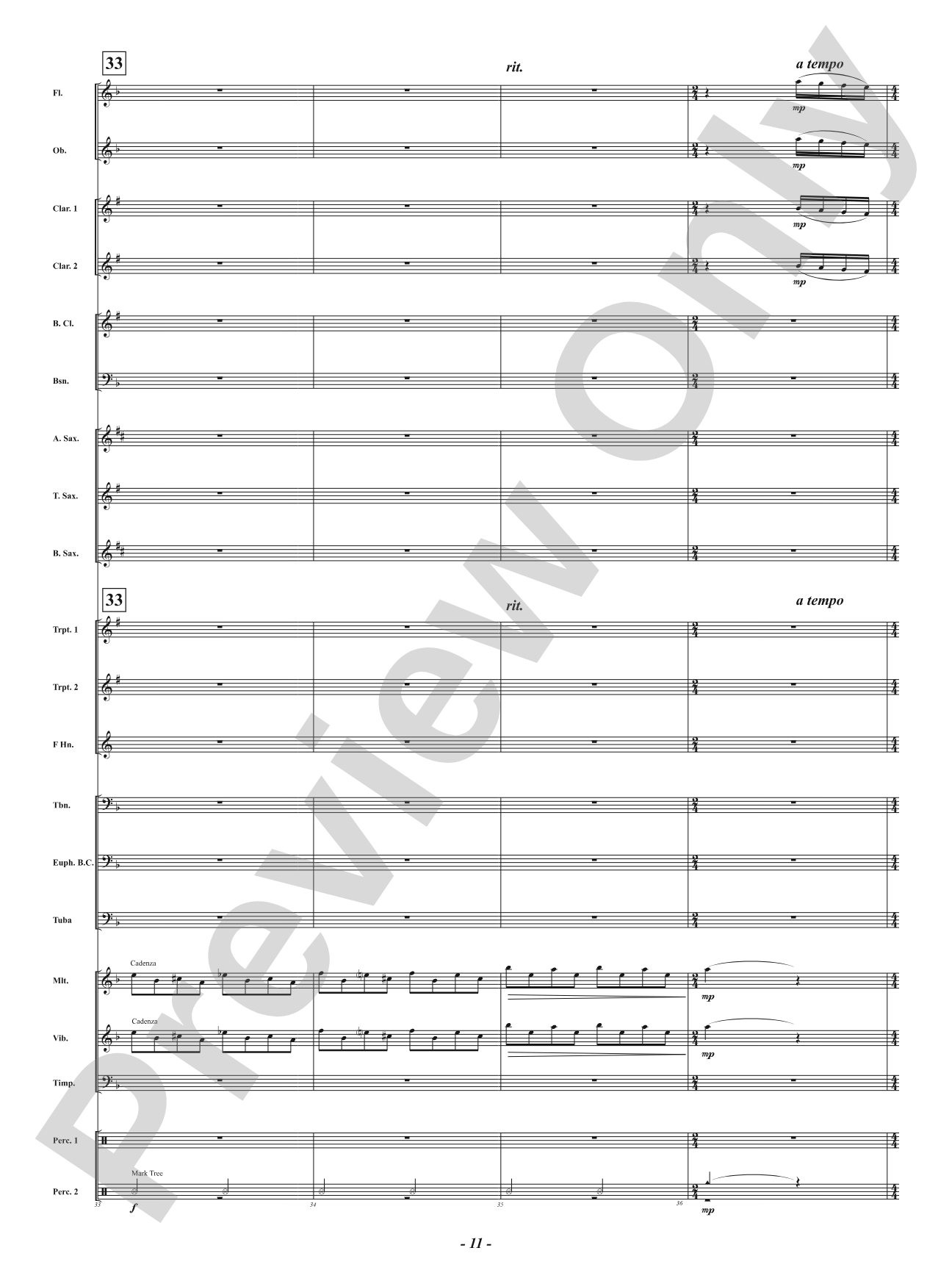 Dance of the Sugar Plum Fairy - For Keyboard Percussion and Band: Concert Band Conductor Score & Parts
