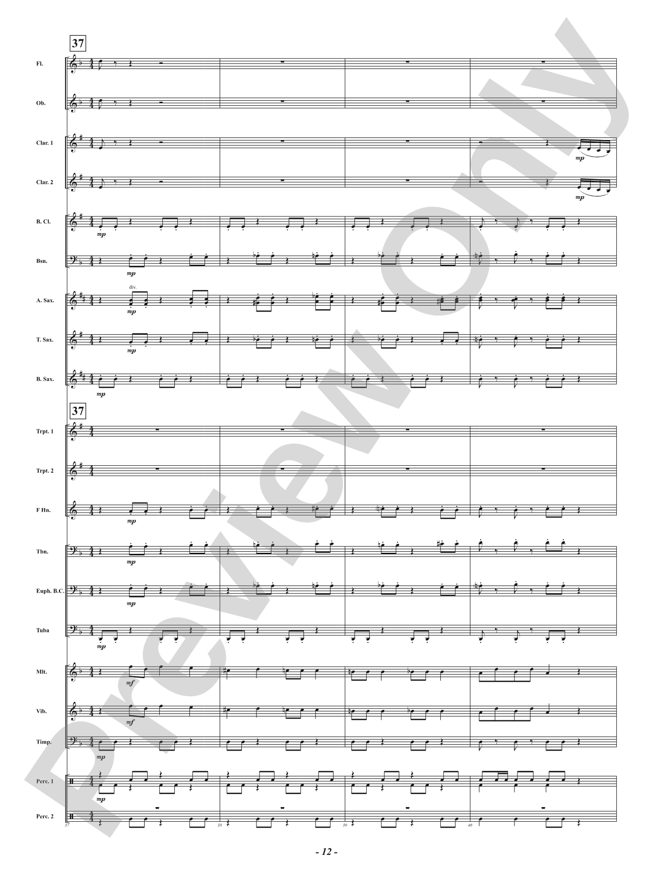 Dance of the Sugar Plum Fairy - For Keyboard Percussion and Band: Concert Band Conductor Score & Parts