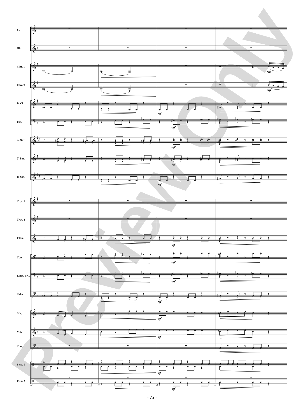 Dance of the Sugar Plum Fairy - For Keyboard Percussion and Band: Concert Band Conductor Score & Parts