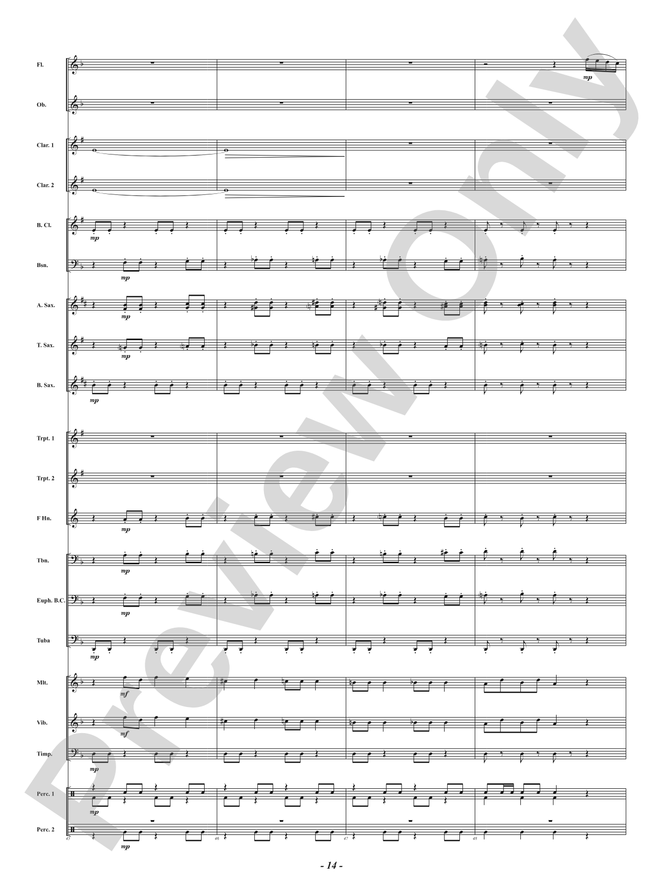 Dance of the Sugar Plum Fairy - For Keyboard Percussion and Band: Concert Band Conductor Score & Parts