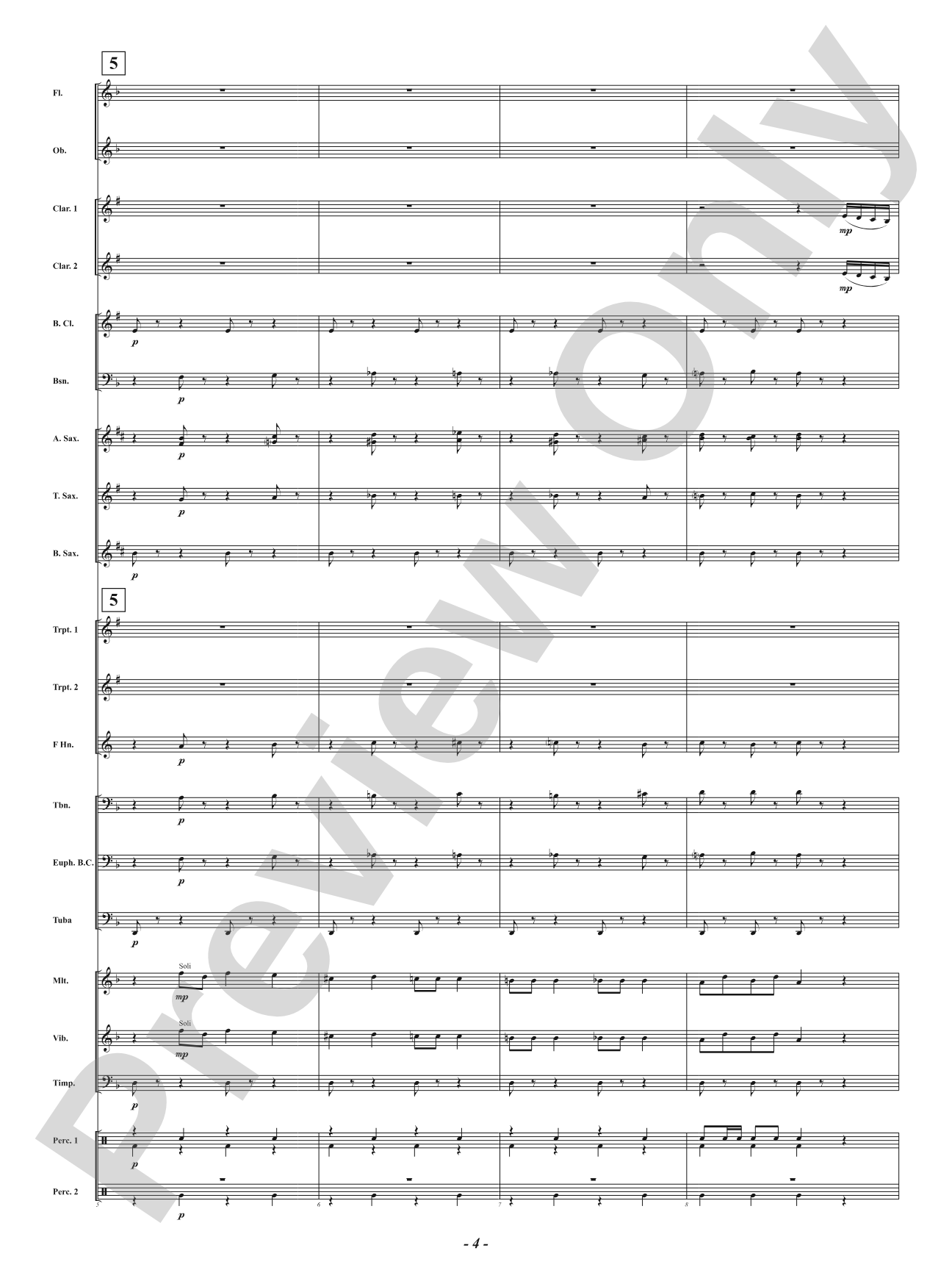 Dance of the Sugar Plum Fairy - For Keyboard Percussion and Band: Concert Band Conductor Score & Parts