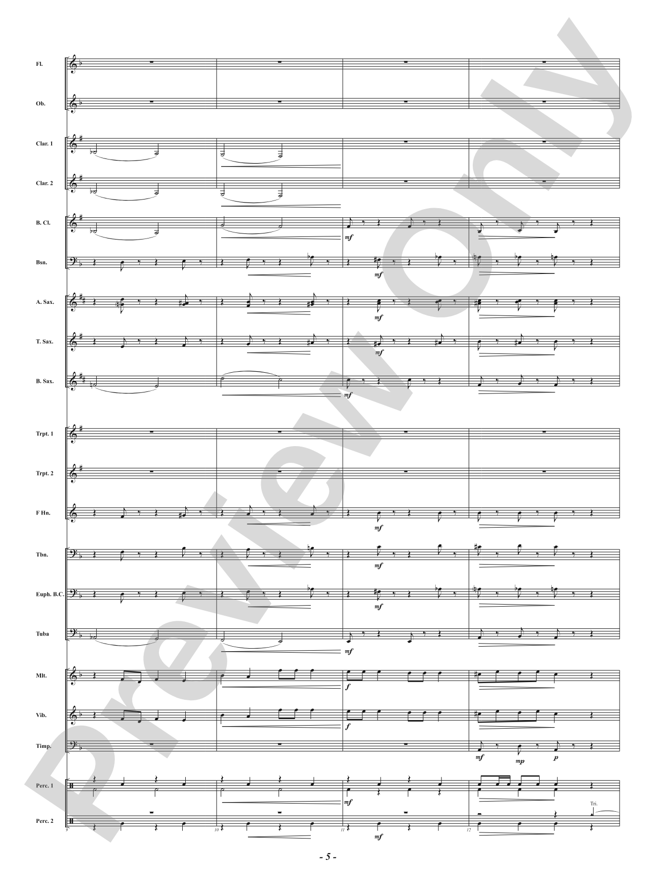Dance of the Sugar Plum Fairy - For Keyboard Percussion and Band: Concert Band Conductor Score & Parts