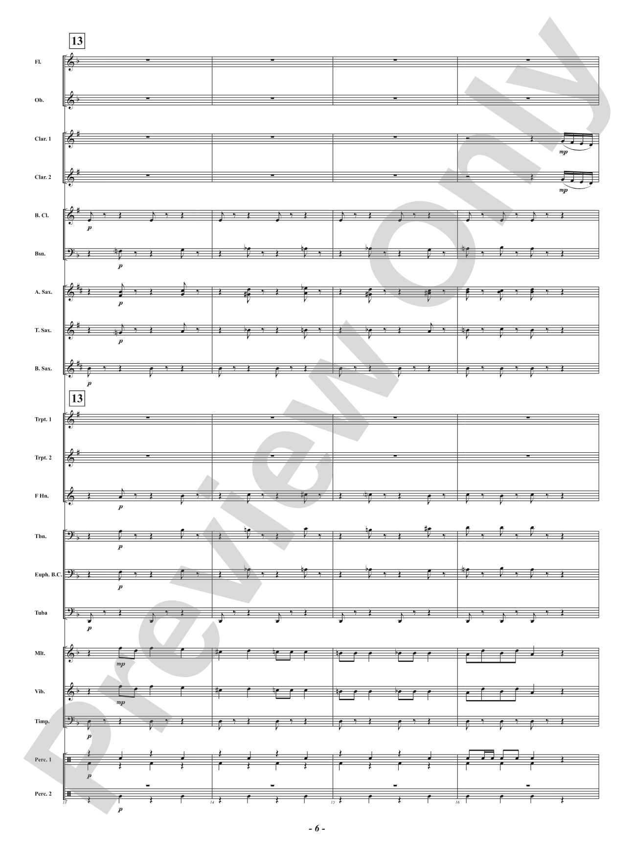 Dance of the Sugar Plum Fairy - For Keyboard Percussion and Band: Concert Band Conductor Score & Parts