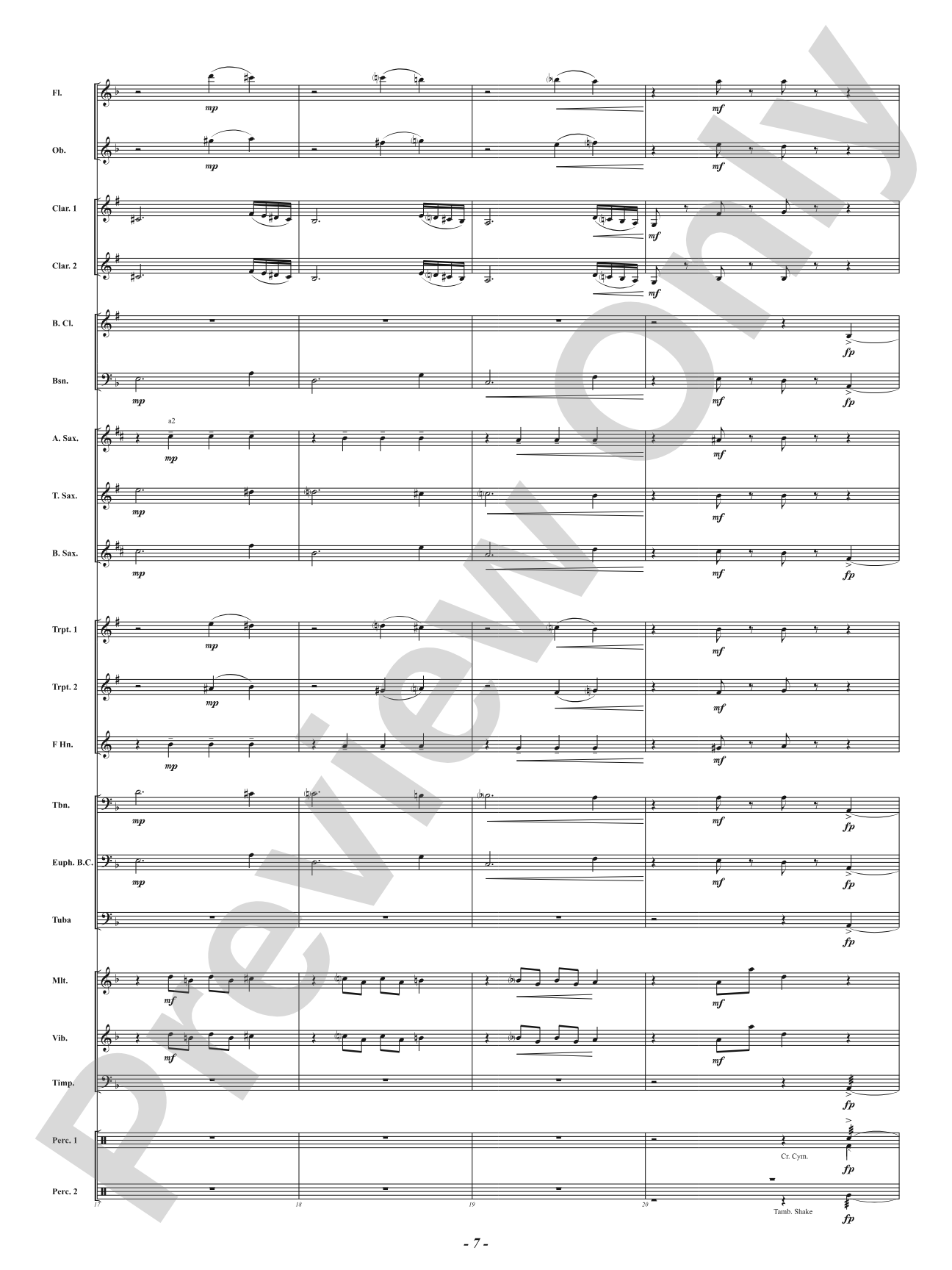 Dance of the Sugar Plum Fairy - For Keyboard Percussion and Band: Concert Band Conductor Score & Parts