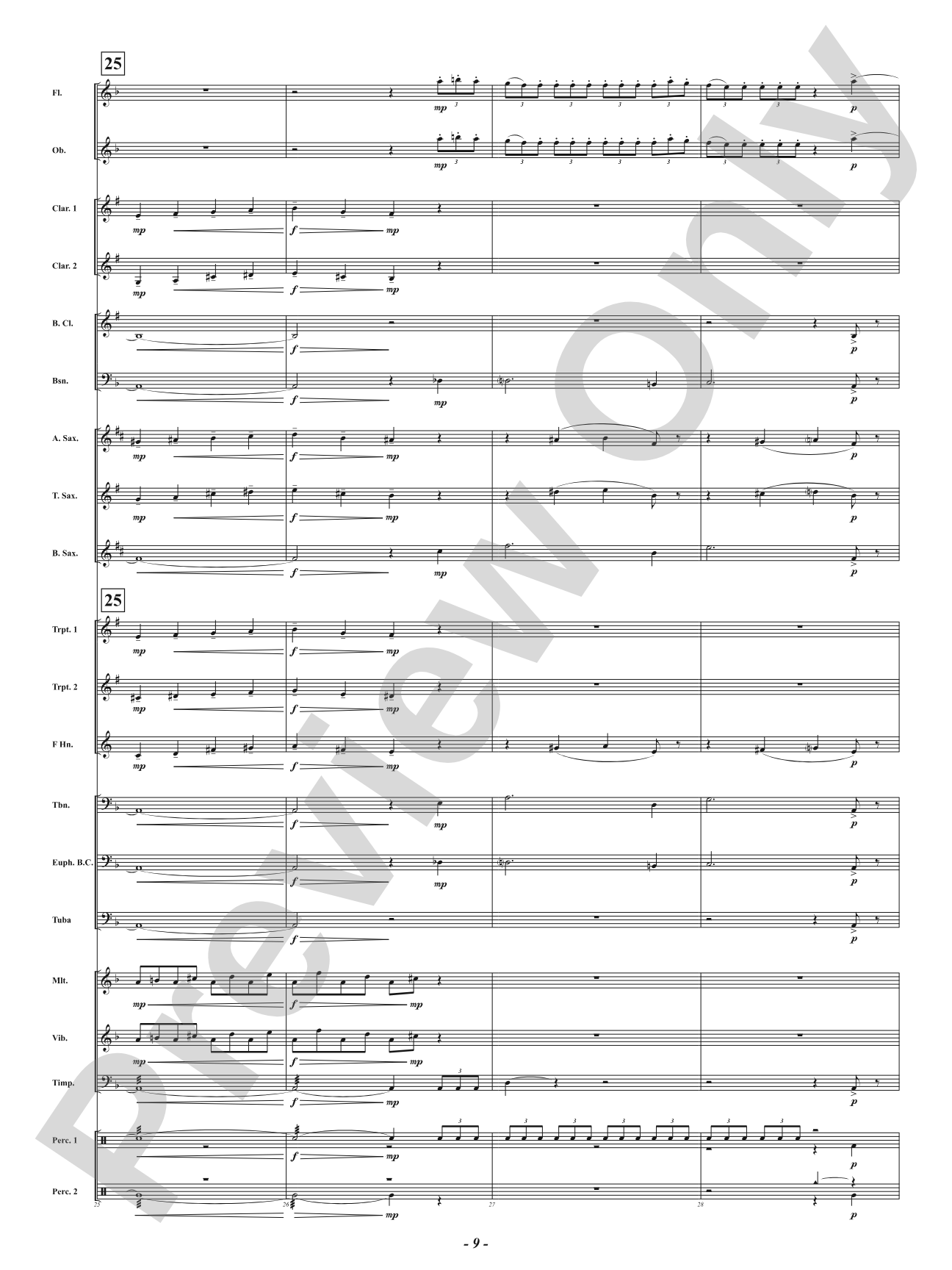 Dance of the Sugar Plum Fairy - For Keyboard Percussion and Band: Concert Band Conductor Score & Parts
