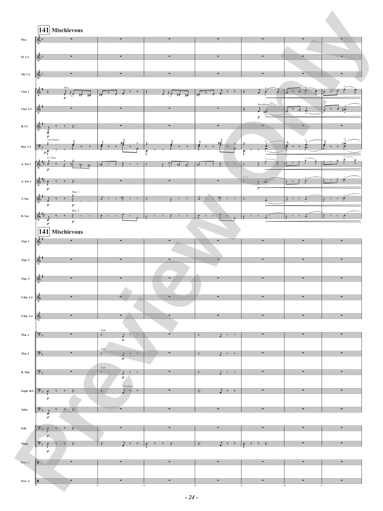Funeral March of a Marionette: Concert Band Conductor Score & Parts