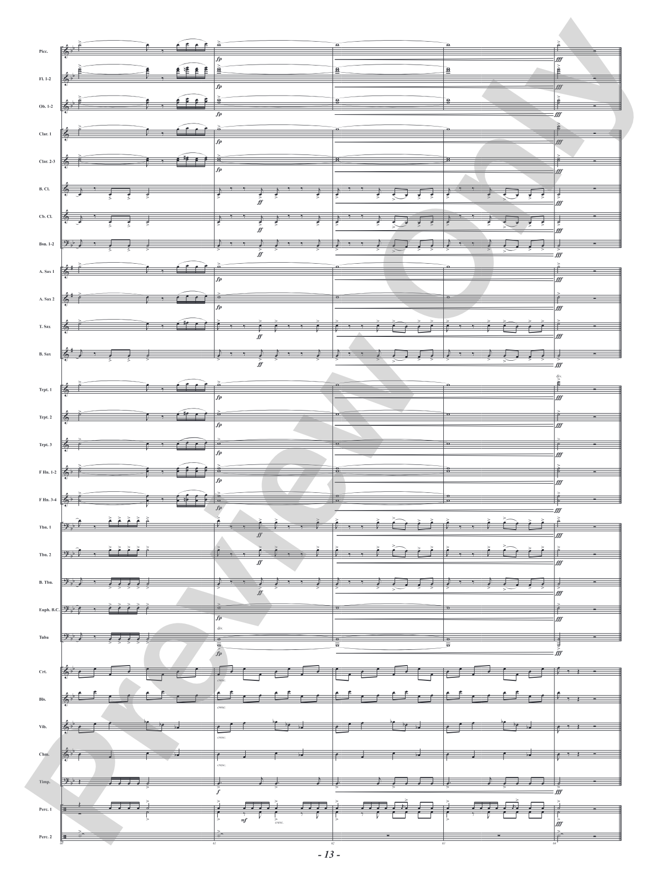Horizons Untold - Fanfare for Wind Band: Concert Band Conductor Score & Parts
