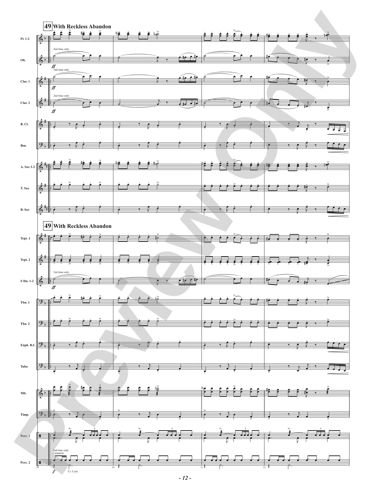 Not So Silent Night: Concert Band Conductor Score & Parts