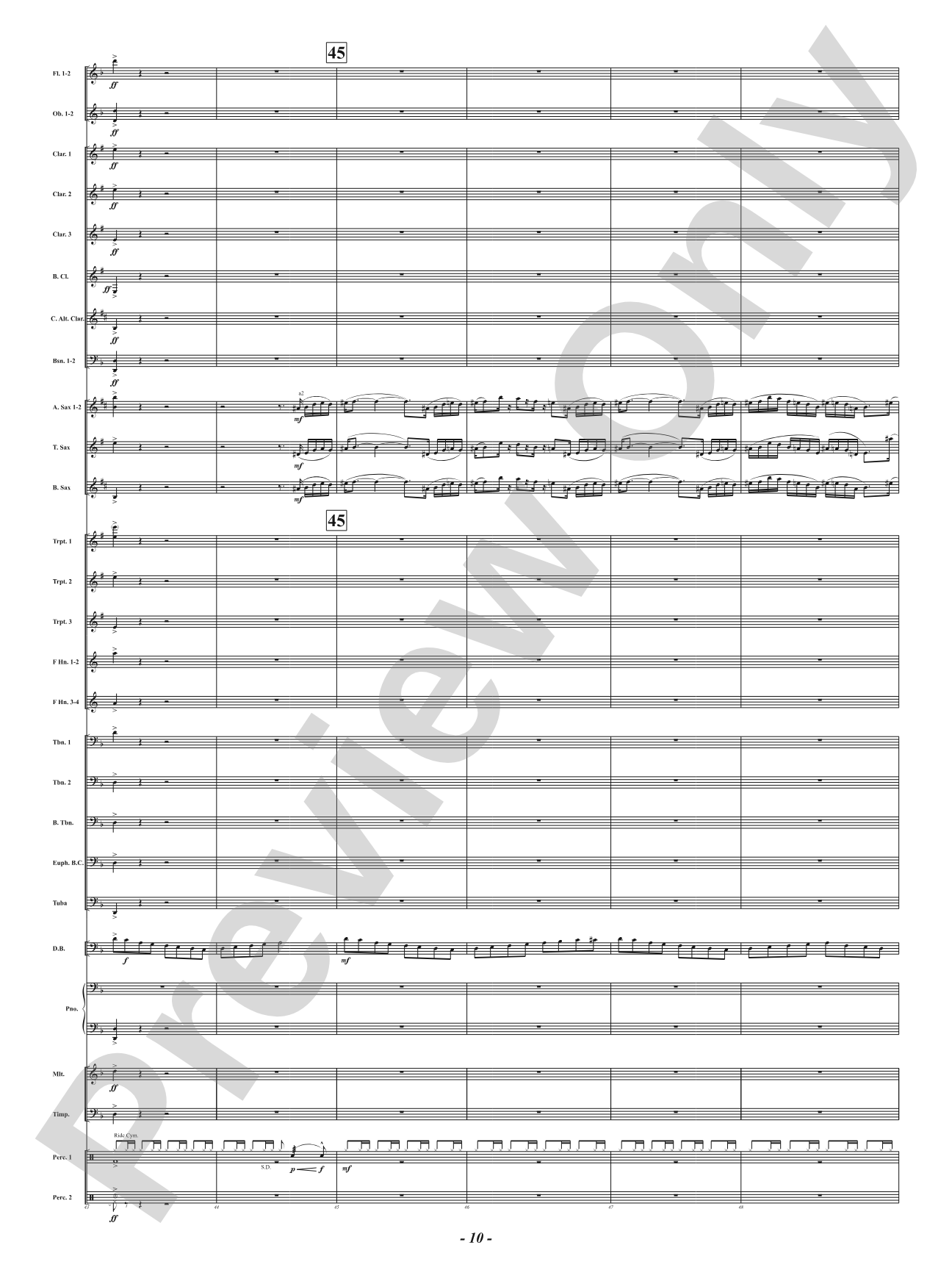Hot As Blue Blazes: Concert Band Conductor Score & Parts