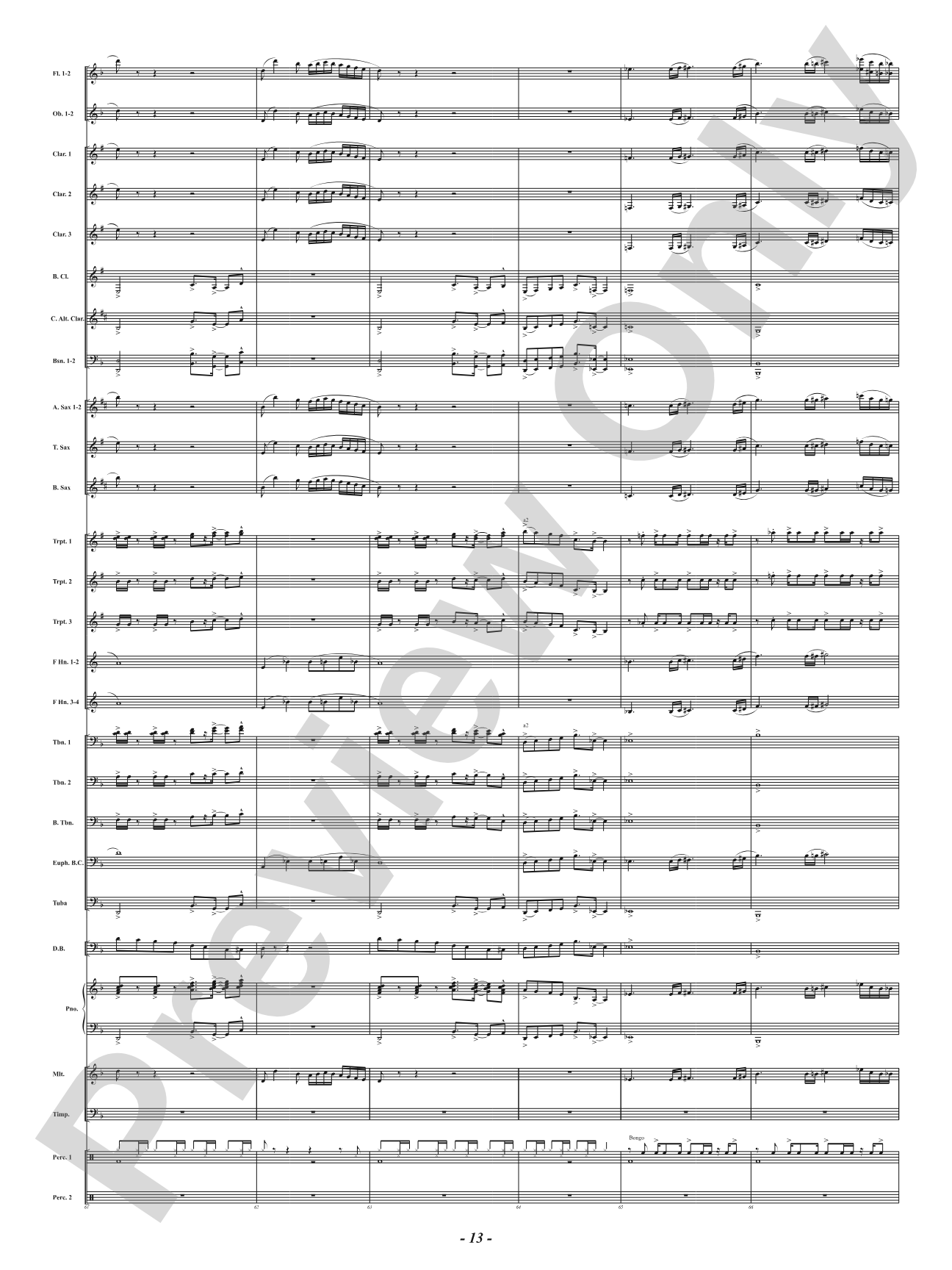 Hot As Blue Blazes: Concert Band Conductor Score & Parts