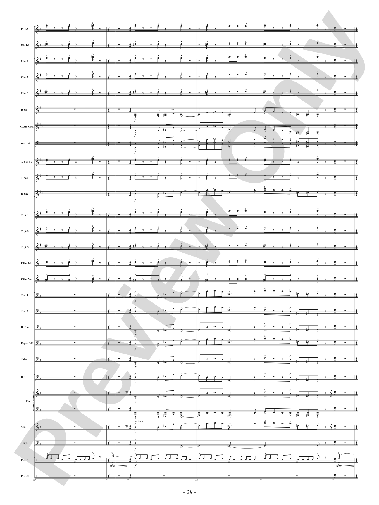 Hot As Blue Blazes: Concert Band Conductor Score & Parts