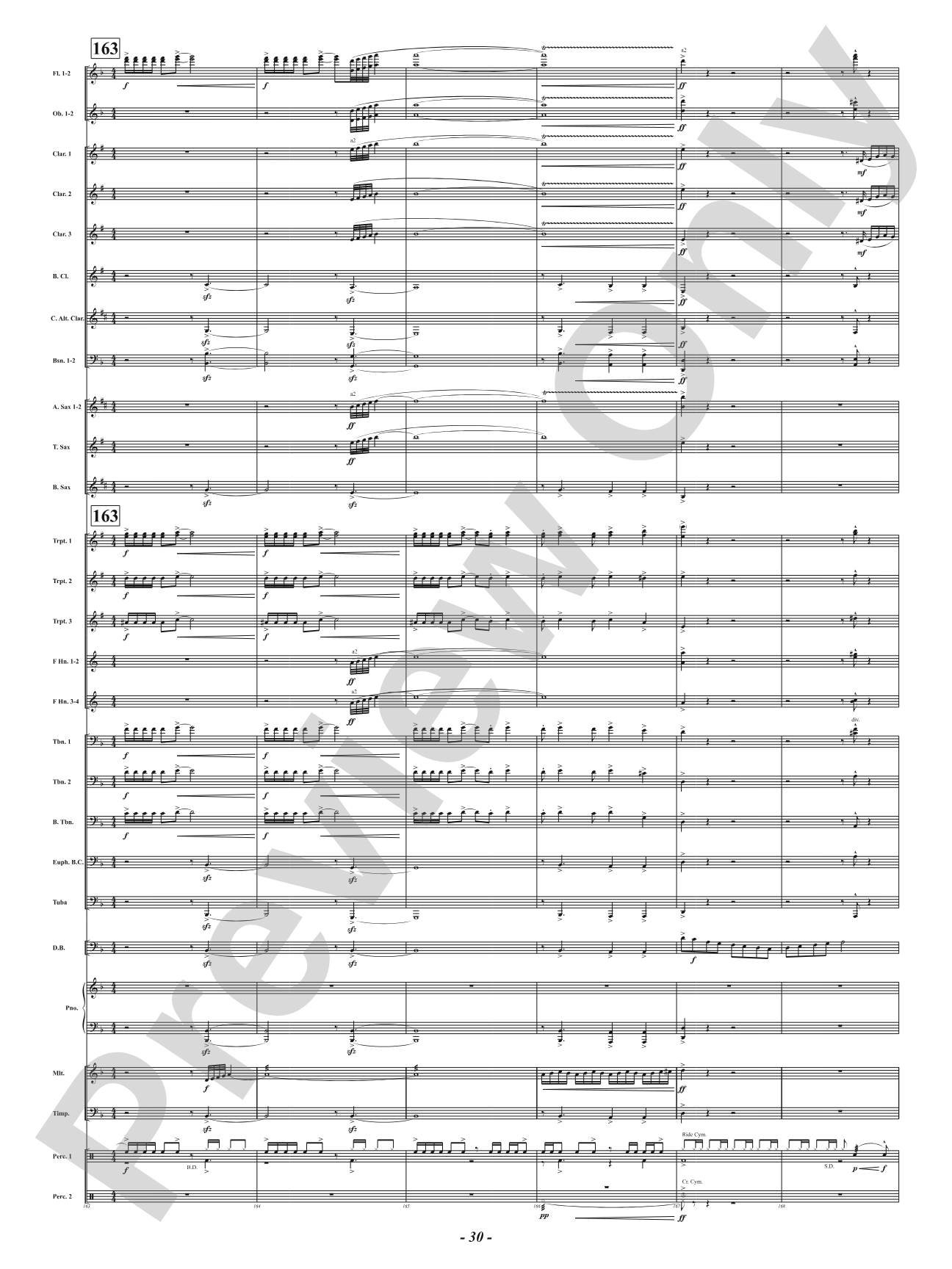Hot As Blue Blazes: Concert Band Conductor Score & Parts