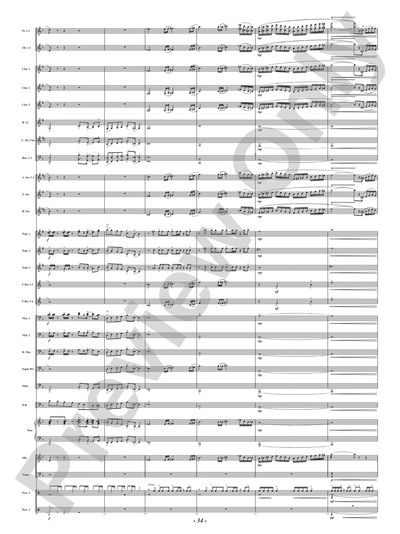Hot As Blue Blazes: Concert Band Conductor Score & Parts