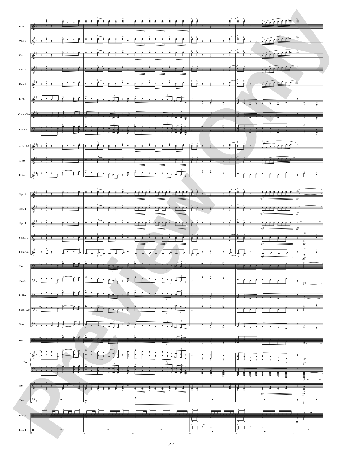 Hot As Blue Blazes: Concert Band Conductor Score & Parts