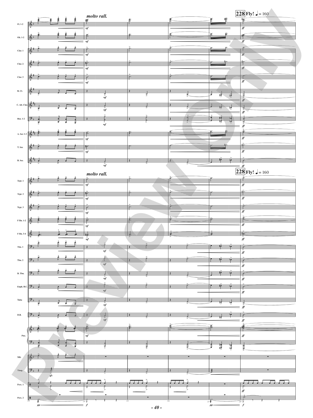 Hot As Blue Blazes: Concert Band Conductor Score & Parts