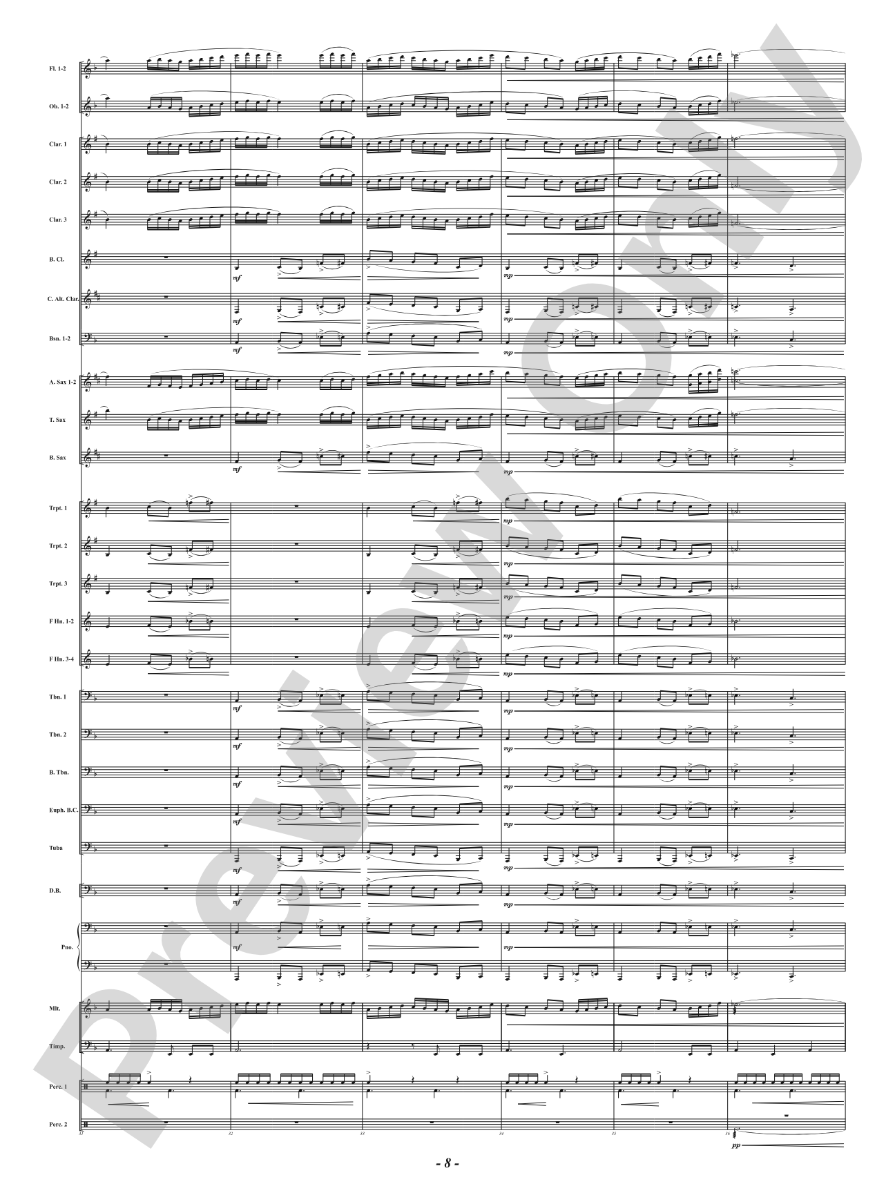 Hot As Blue Blazes: Concert Band Conductor Score & Parts