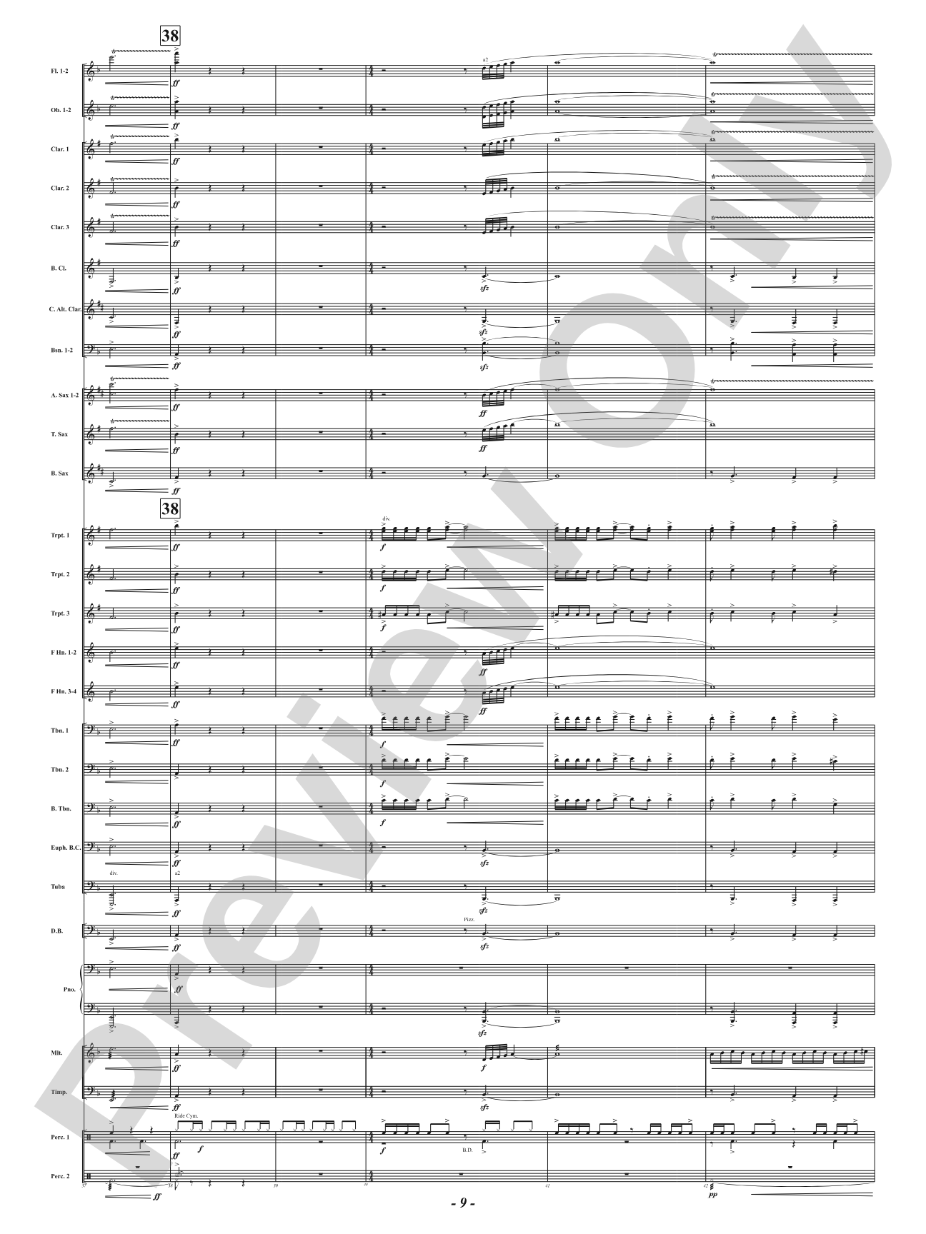 Hot As Blue Blazes: Concert Band Conductor Score & Parts