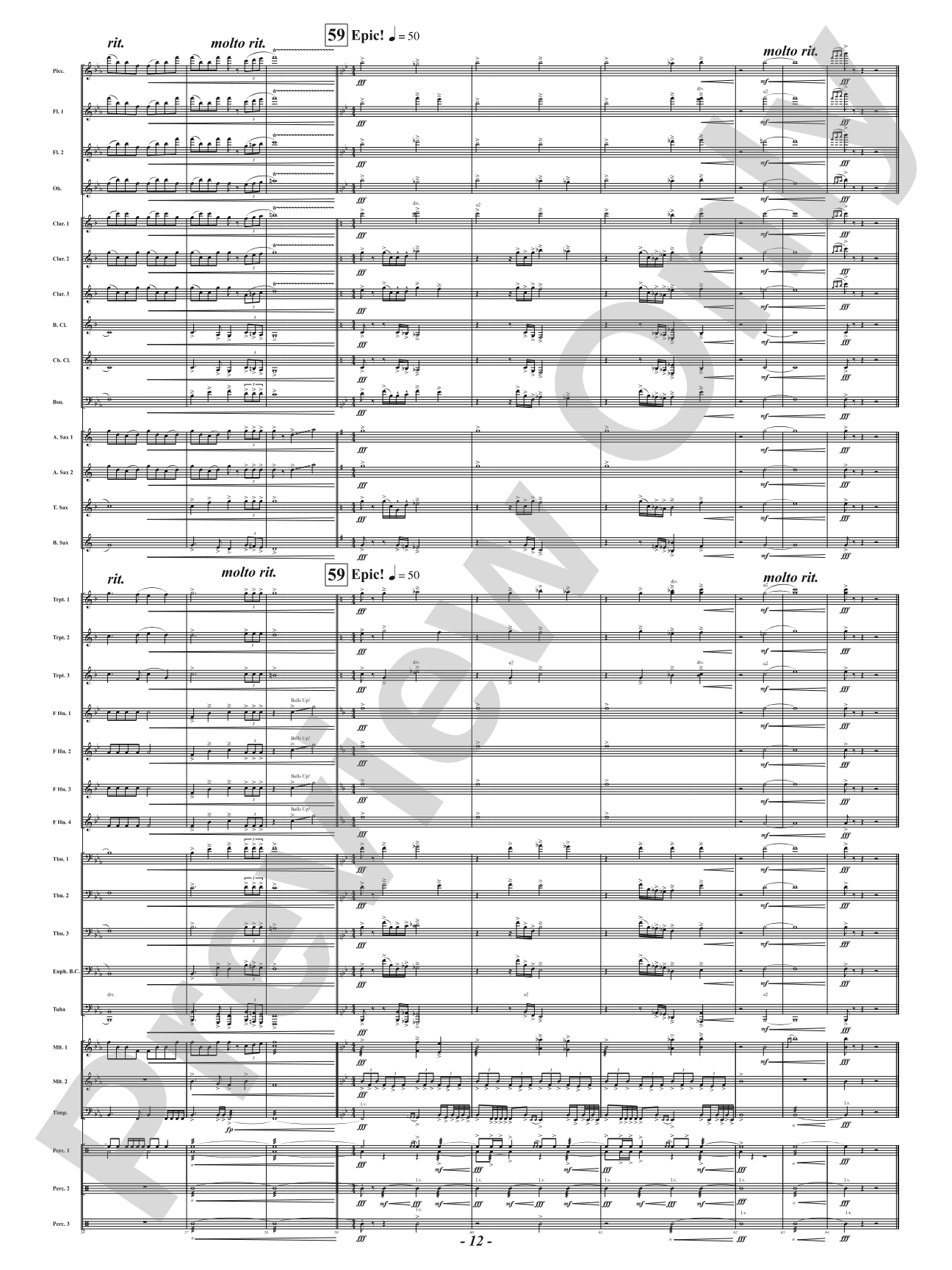 Dawn's Triumph: Concert Band Conductor Score & Parts