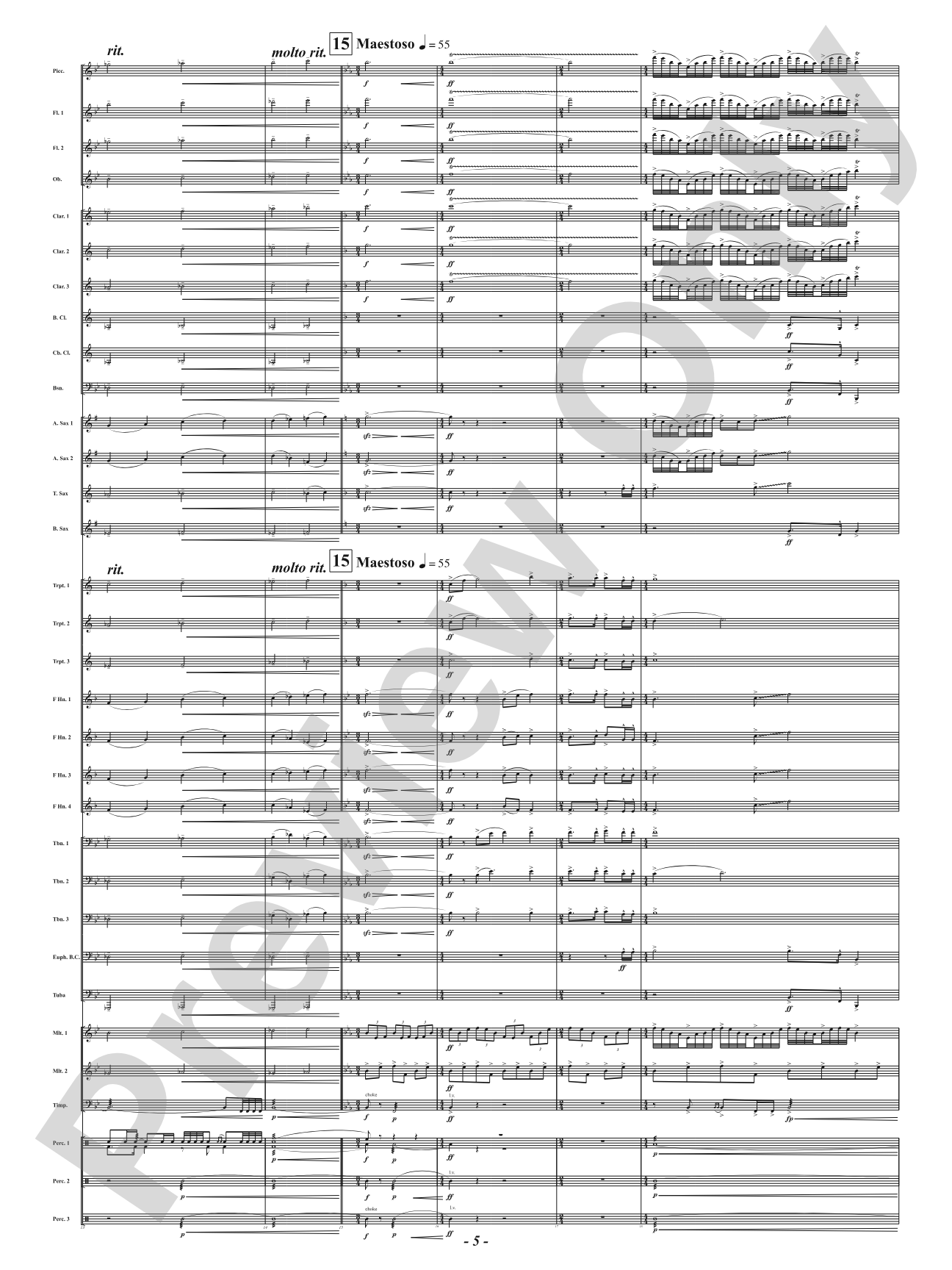 Dawn's Triumph: Concert Band Conductor Score & Parts
