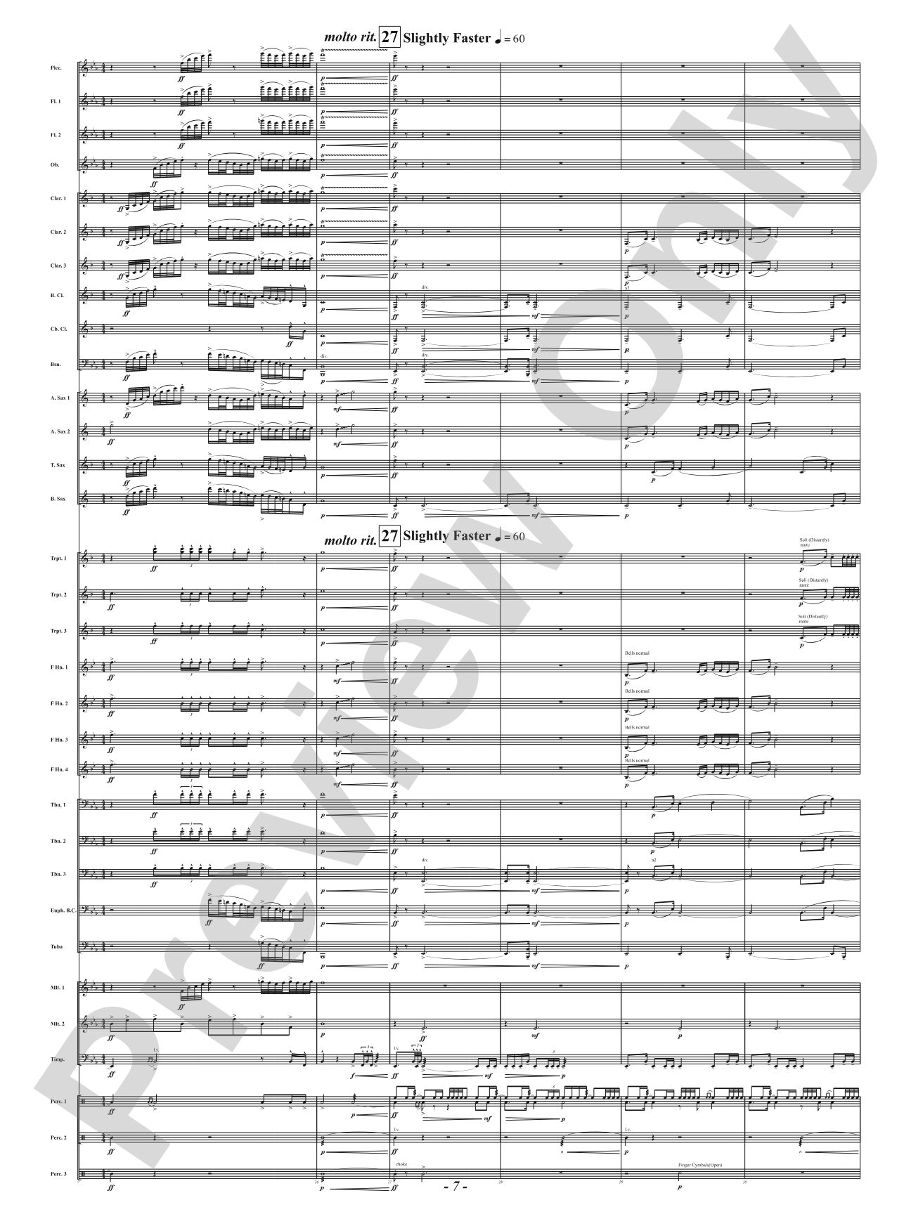 Dawn's Triumph: Concert Band Conductor Score & Parts