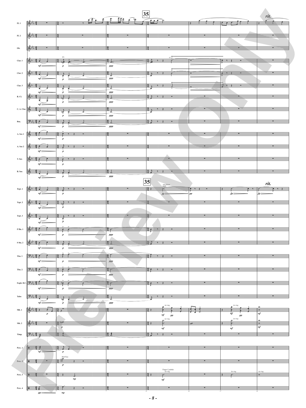 And Her Light Shines: Concert Band Conductor Score & Parts
