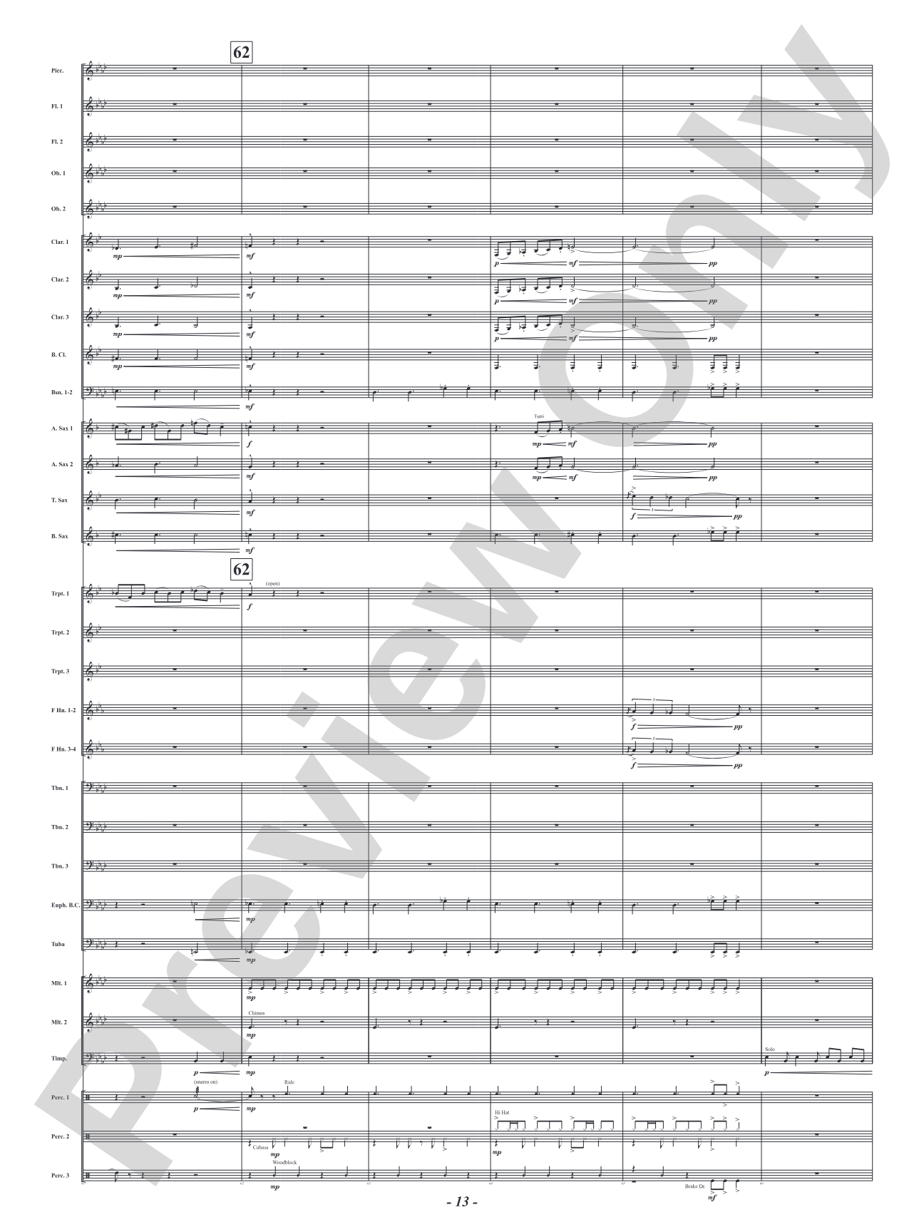 Red Embers: Concert Band Conductor Score & Parts