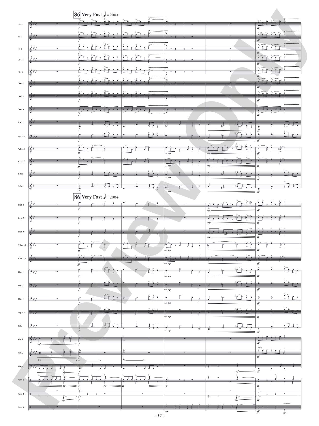 Red Embers: Concert Band Conductor Score & Parts