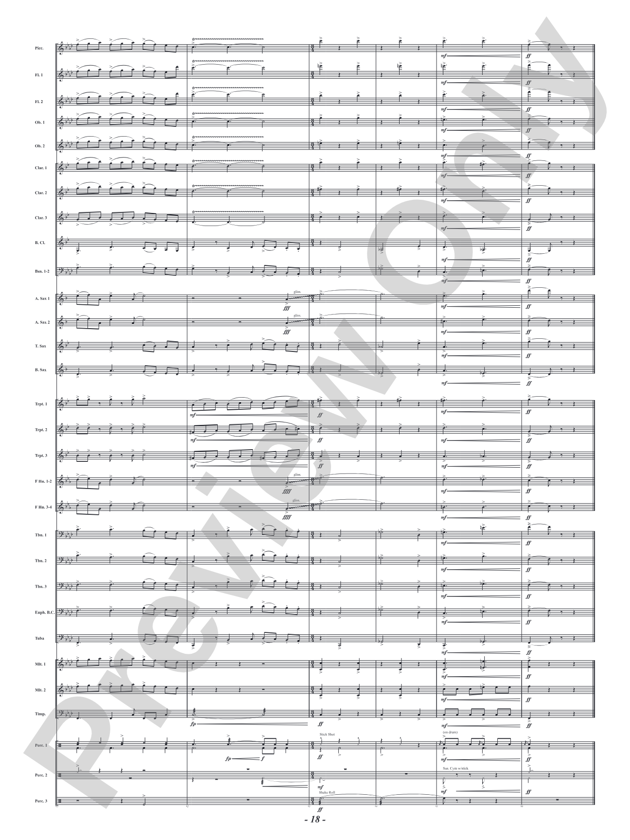 Red Embers: Concert Band Conductor Score & Parts